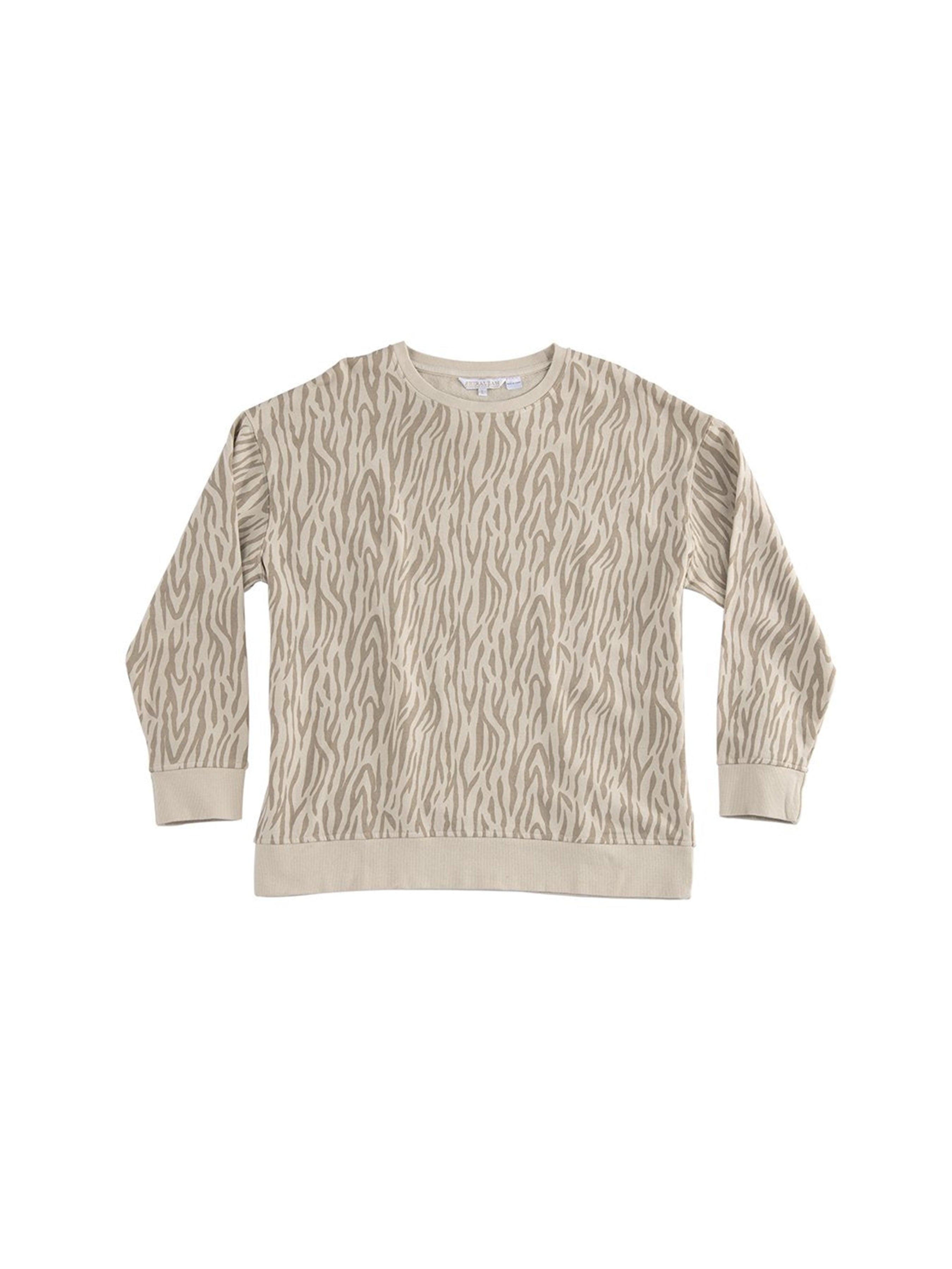 Shiraleah Kirsten Animal Print Sweatshirt , Oatmeal