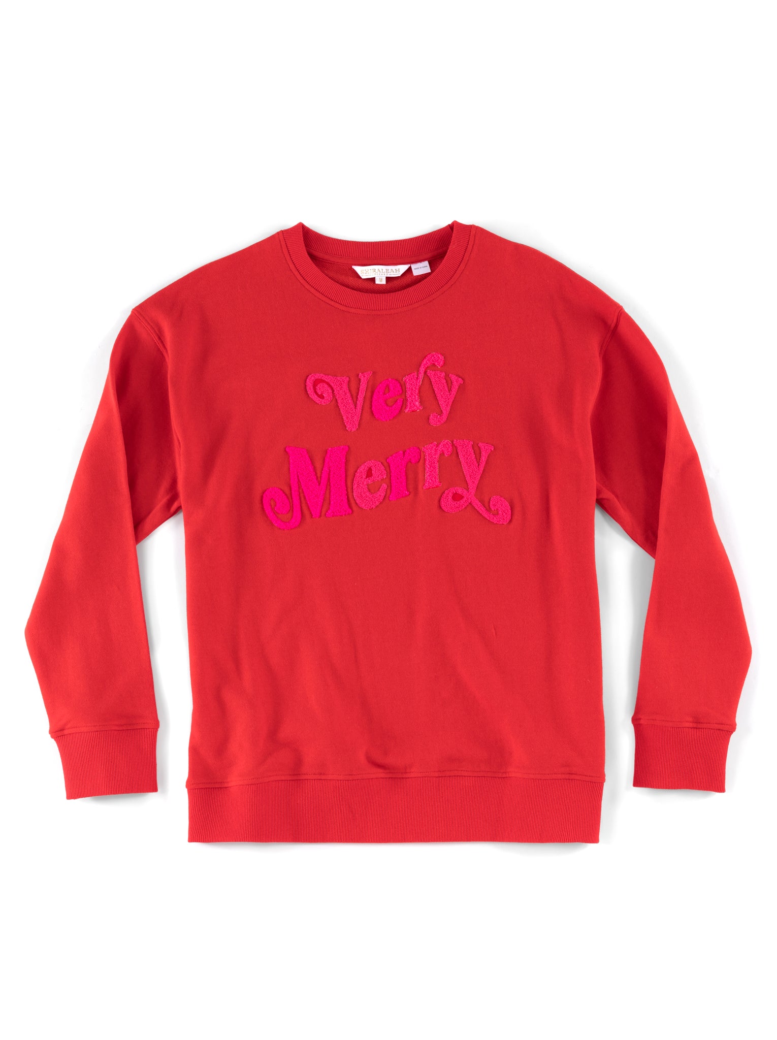 Assorted Set Of 6 "Very Merry" Sweatshirts, Red