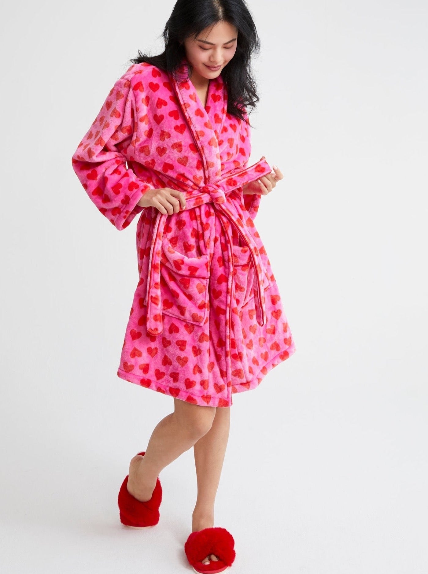 Shiraleah Assorted Set Of 2 Hearts Robes , Pink