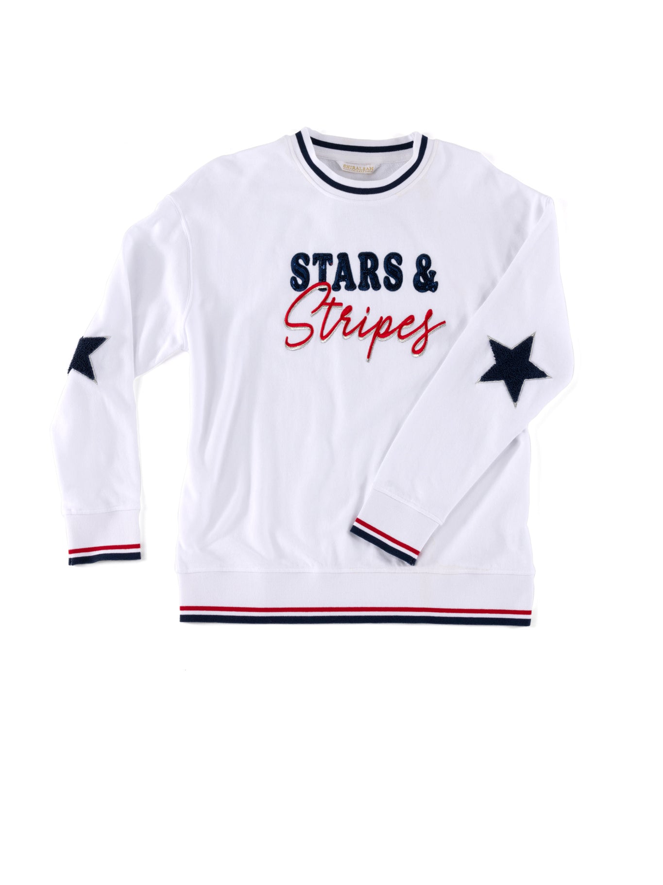 Shiraleah Assorted Set of 6 "Stars & Stripes" Sweatshirts, White