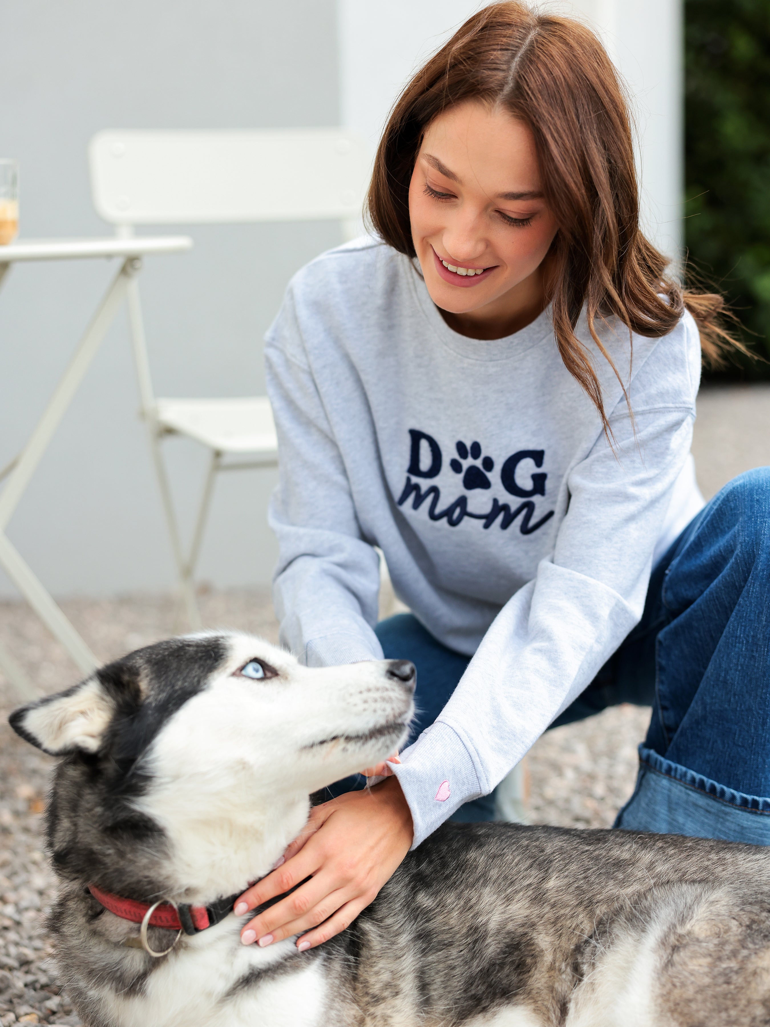 Shiraleah Assorted Set of 6 "Dog Mom" Sweatshirts, Grey