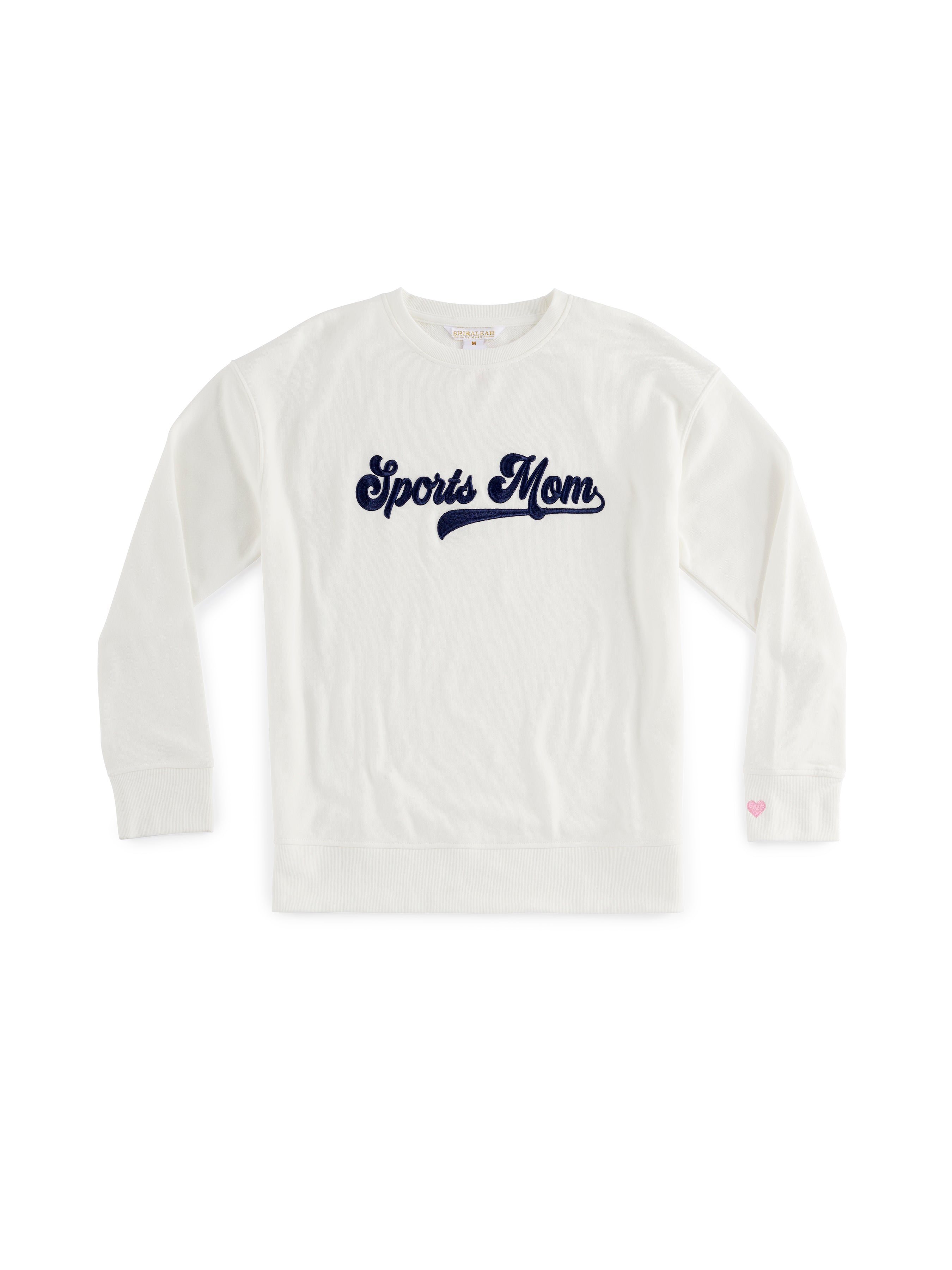 Shiraleah Assorted Set of 6 "Sports Mom" Sweatshirts, Ivory