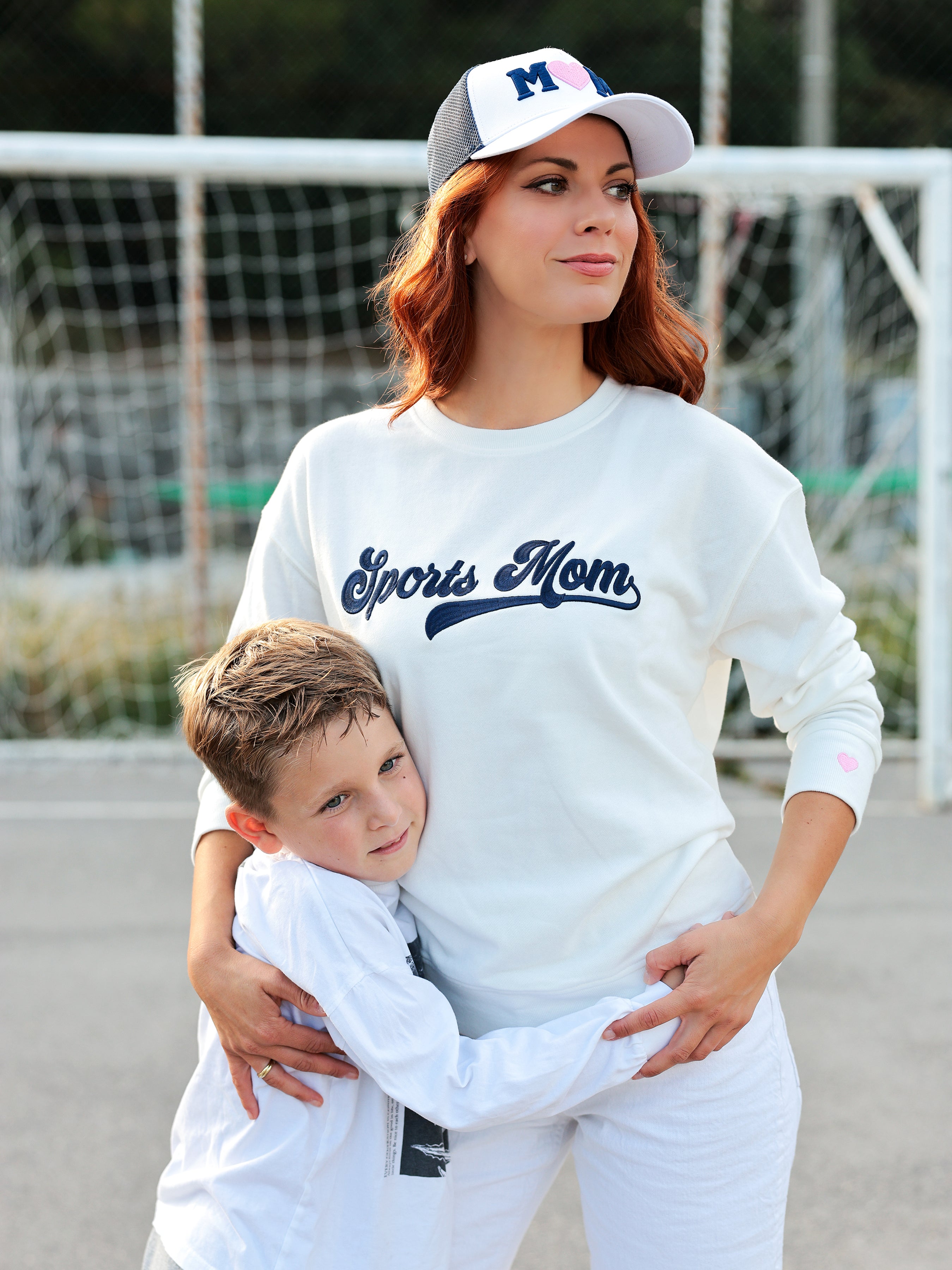 Shiraleah Assorted Set of 6 "Sports Mom" Sweatshirts, Ivory