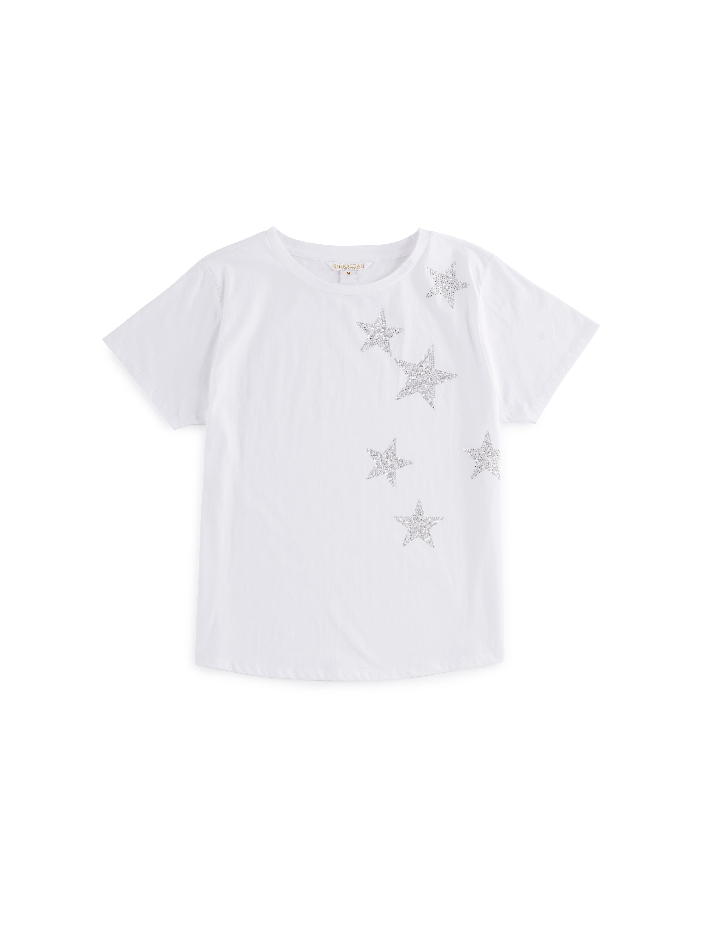 Shiraleah Assorted Set of 6 Stars T-Shirts, White