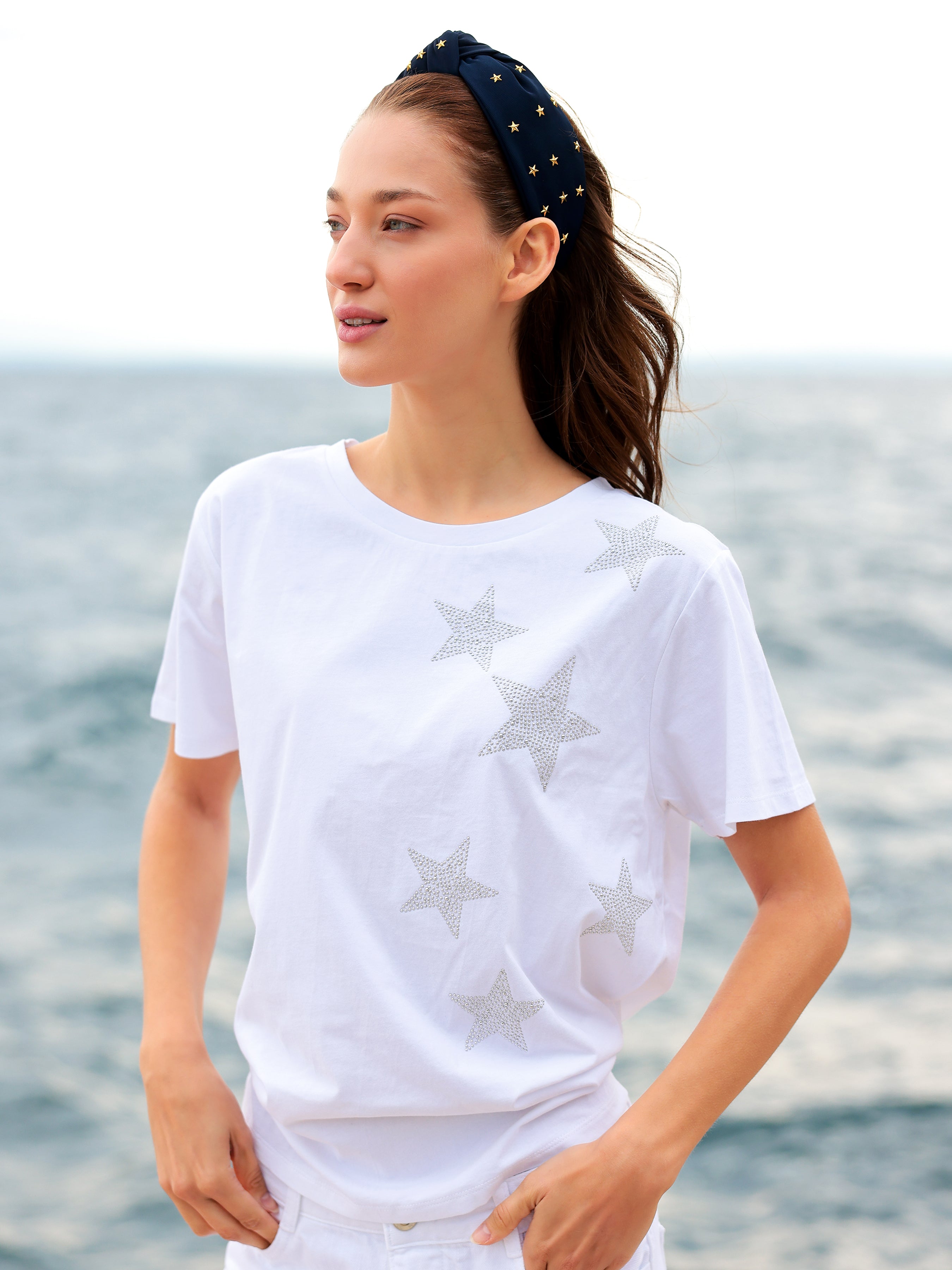 Shiraleah Assorted Set of 6 Stars T-Shirts, White