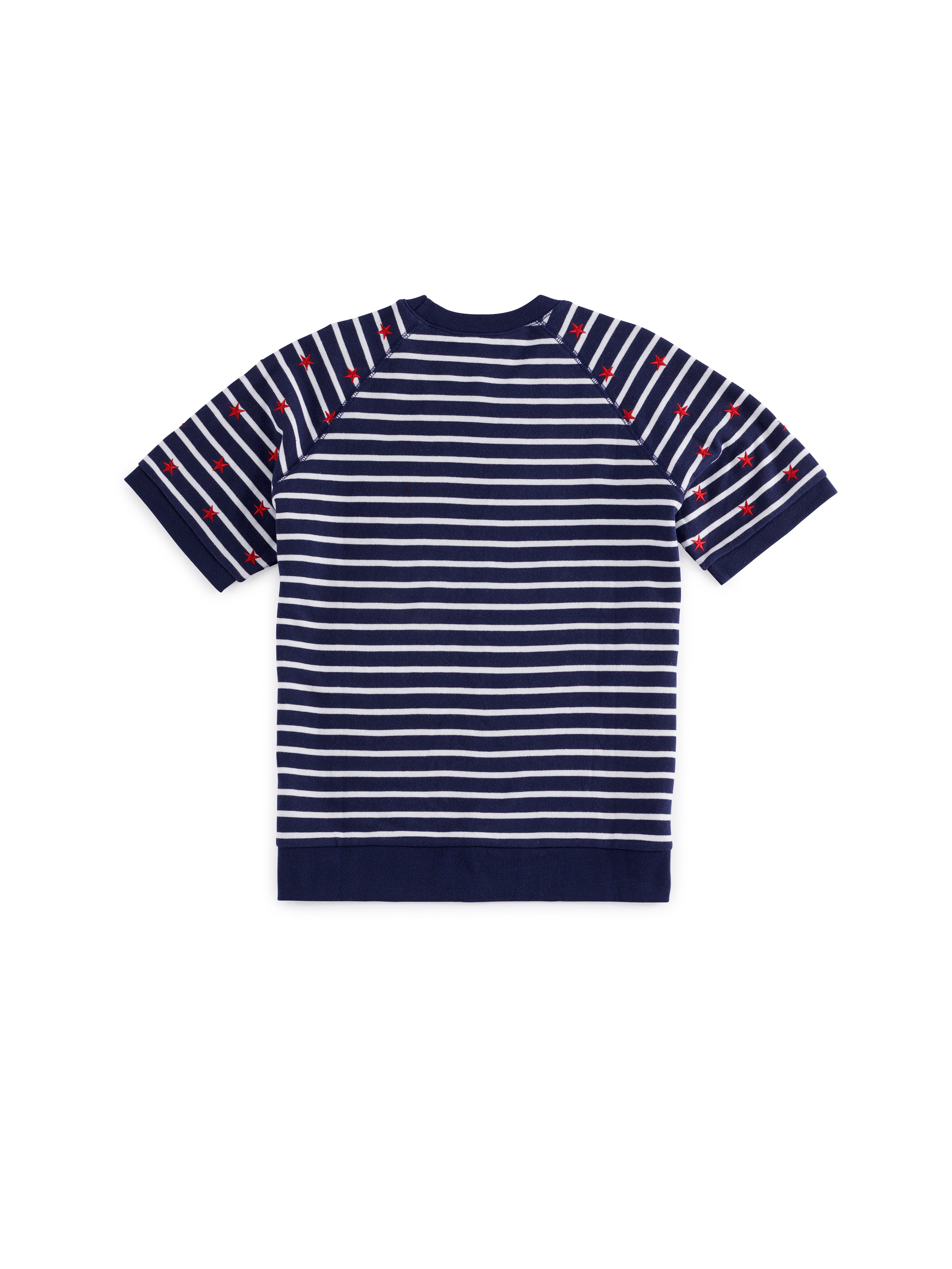 Shiraleah Assorted Set of 6 Stripes Lightweight Short Sleeve Sweatshirts, Navy