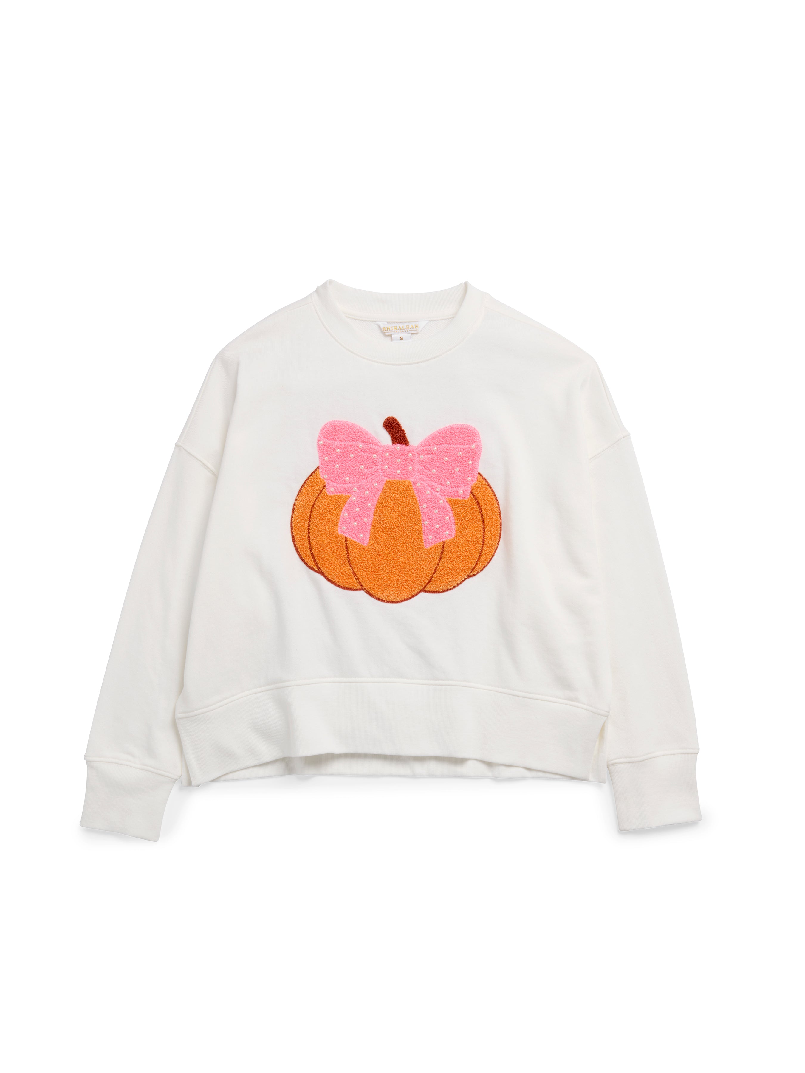 Shiraleah Pretty Pumpkin Relaxed Sweatshirt, Ivory