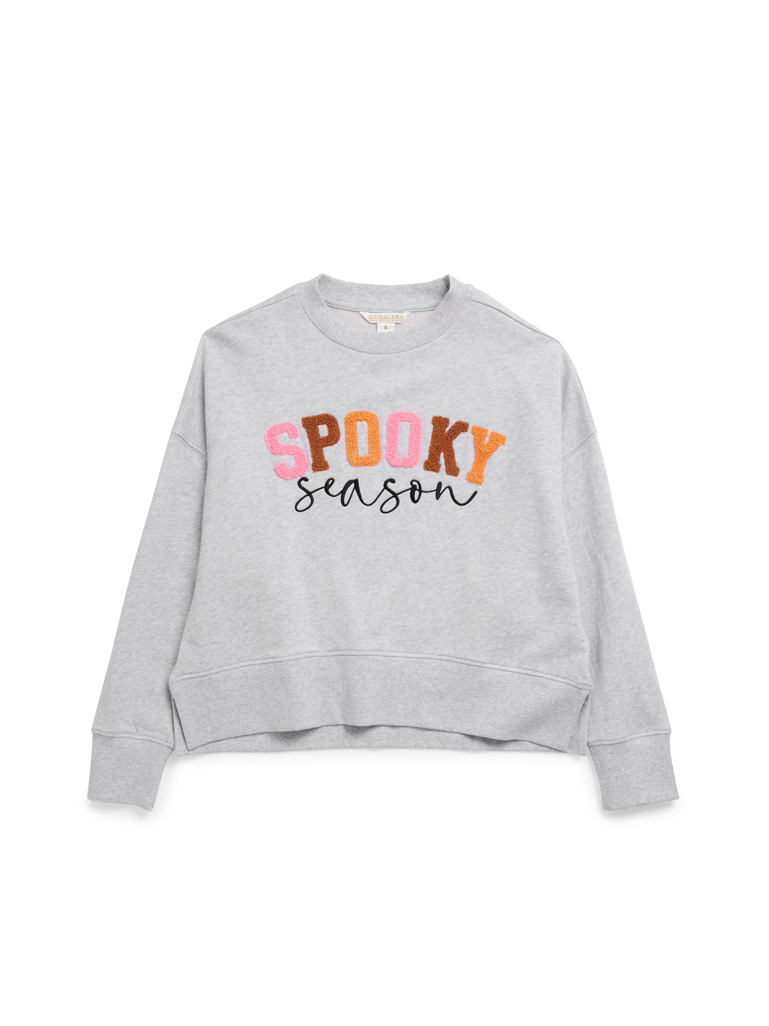Shiraleah Assorted Set Of 6 "Spooky Season" Relaxed Sweatshirts, Grey