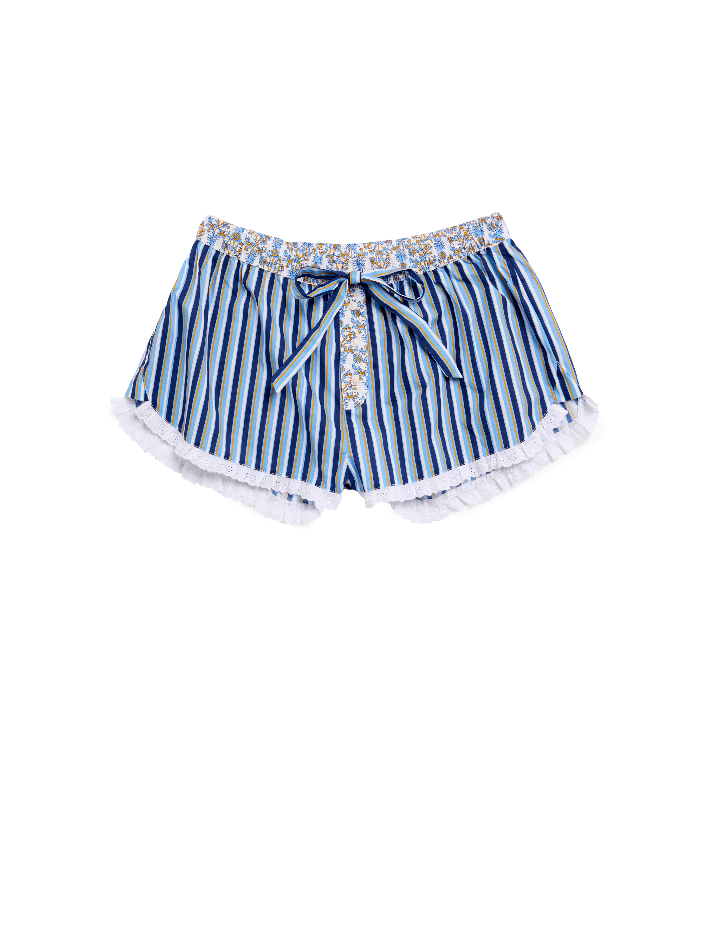 Shiraleah Assorted Set Of 6 Striped Boxer Shorts, Blue