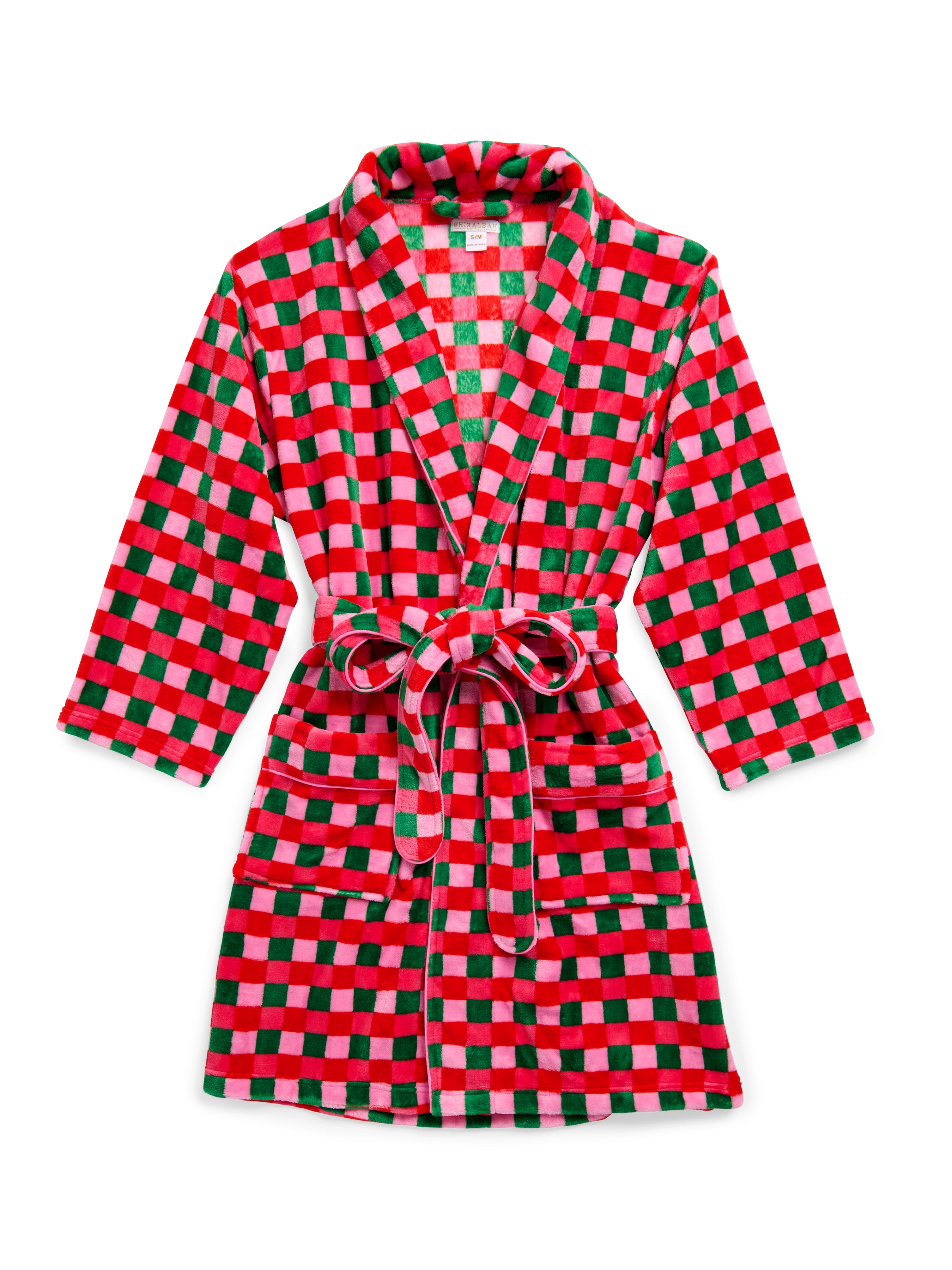 Shiraleah Assorted Set Of 2 Checkered Robes, Multi