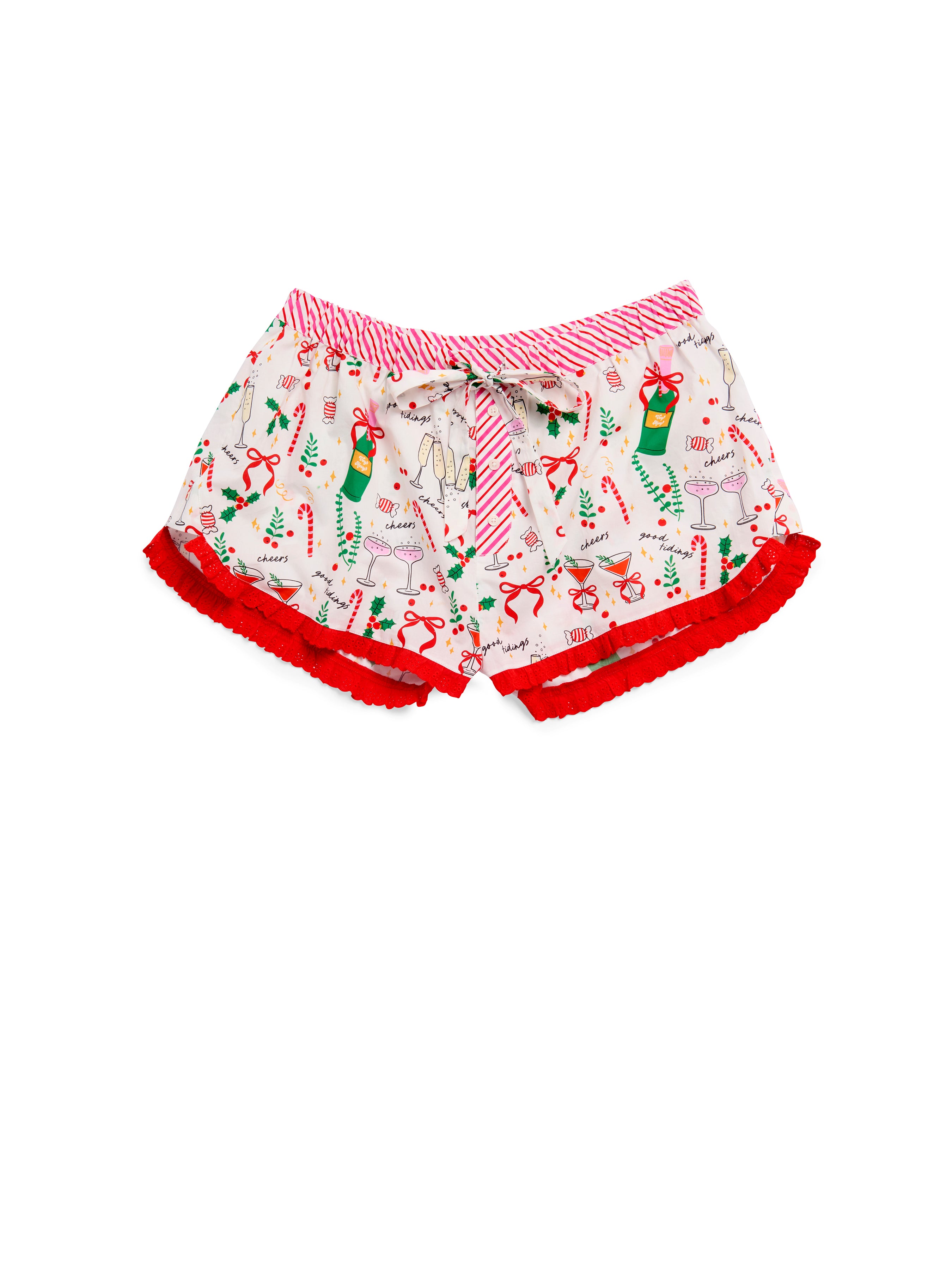 Shiraleah Assorted Set Of 6 Celebration Boxer Shorts, Ivory