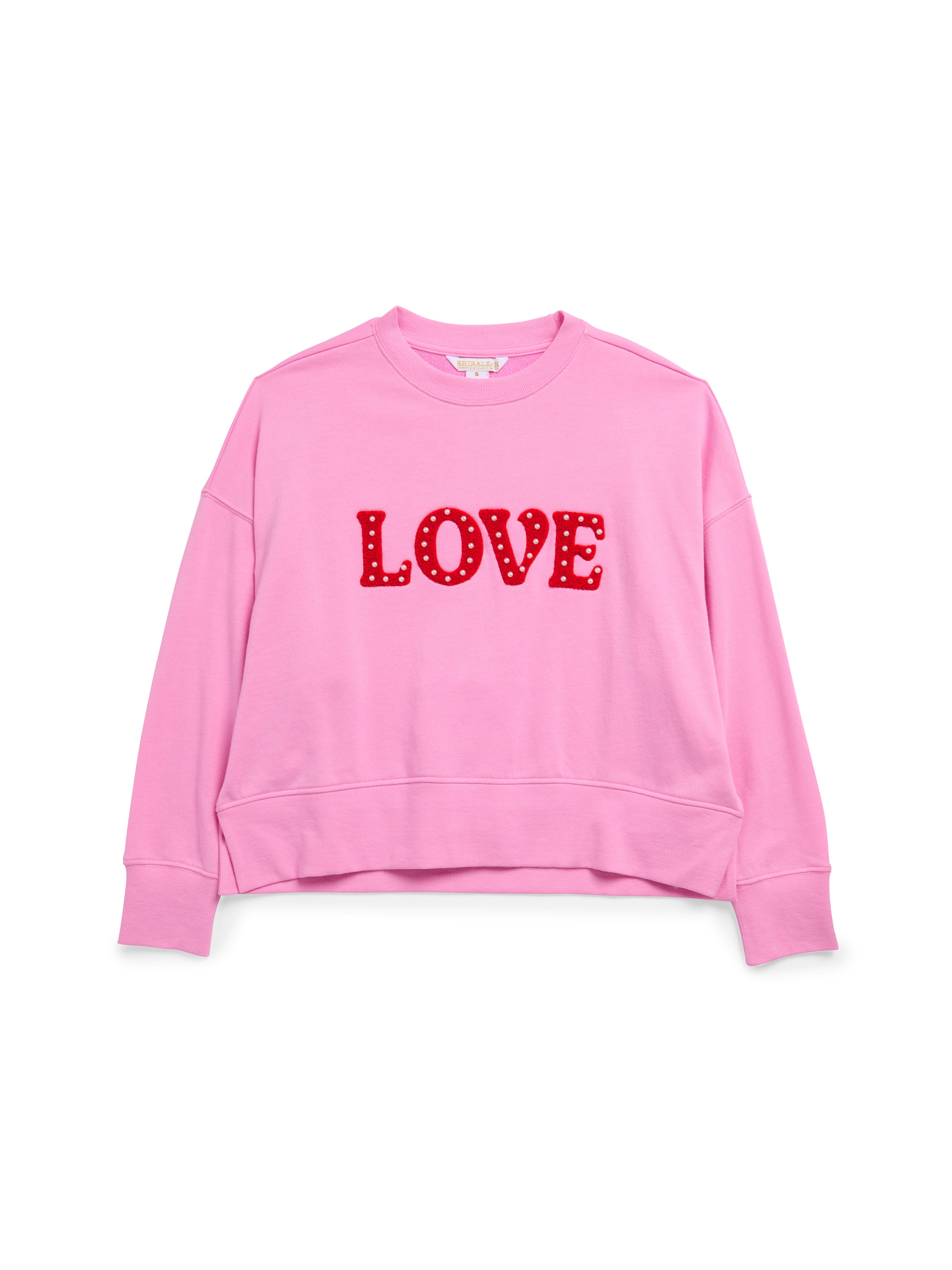 Shiraleah Assorted Set Of 6 "Love" Relaxed Sweatshirts, Candy Pink