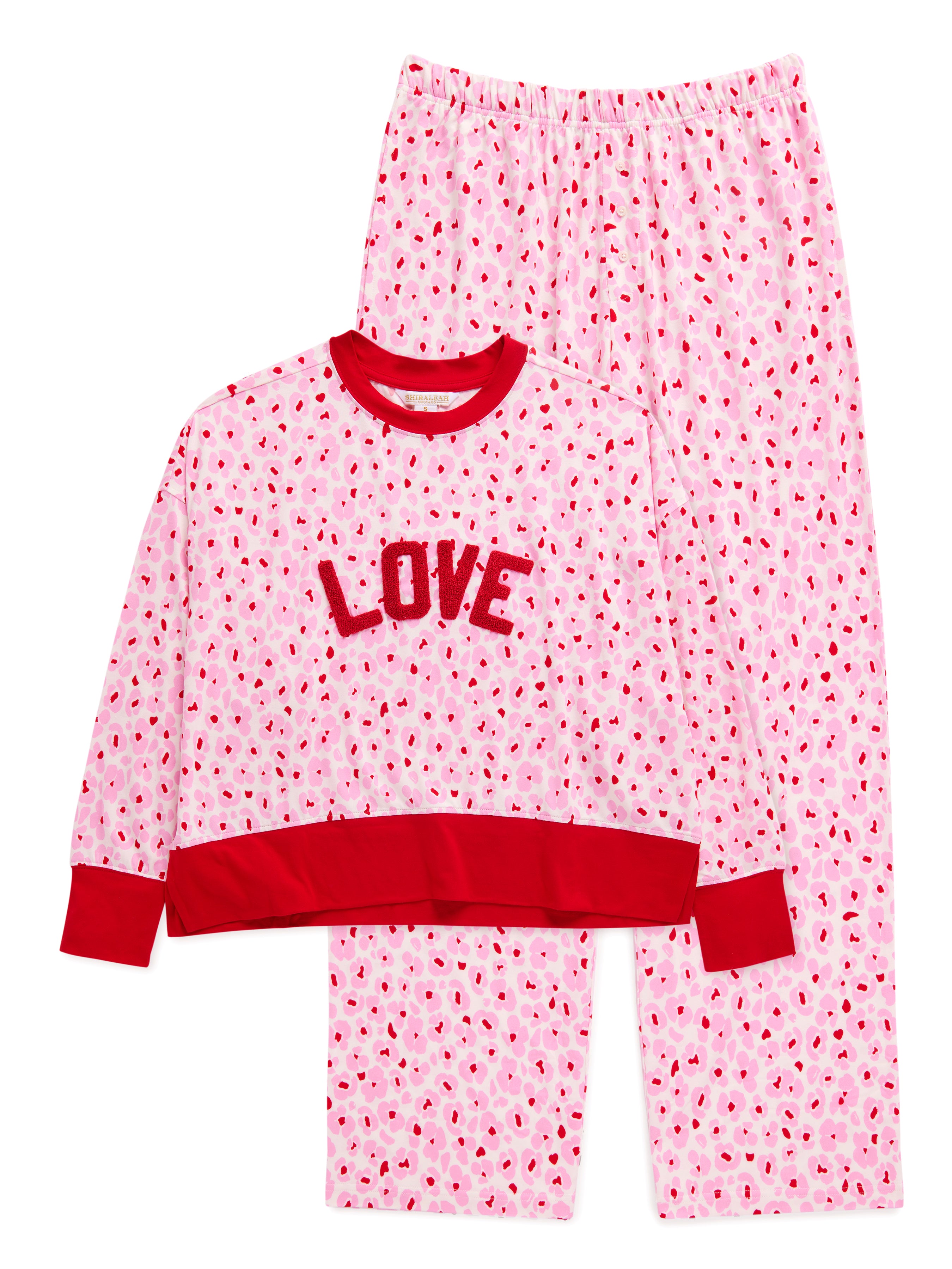 Shiraleah Assorted Set of 7 Floral "Love" Ultra-Soft Jersey Knit PJ Sets, Multi