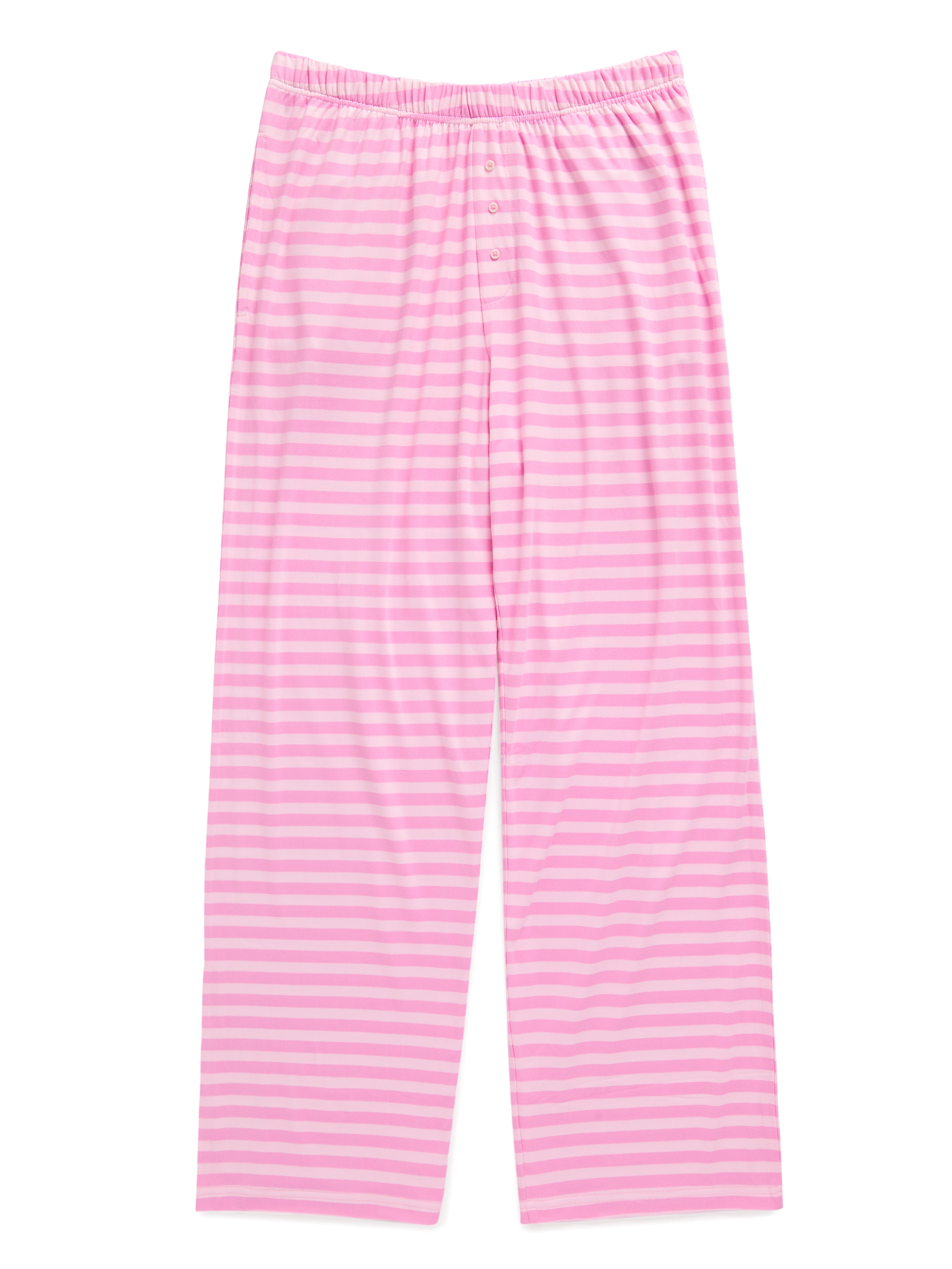 Shiraleah Stripe Ultra-Soft Jersey Knit PJ Set, Pink SMALL