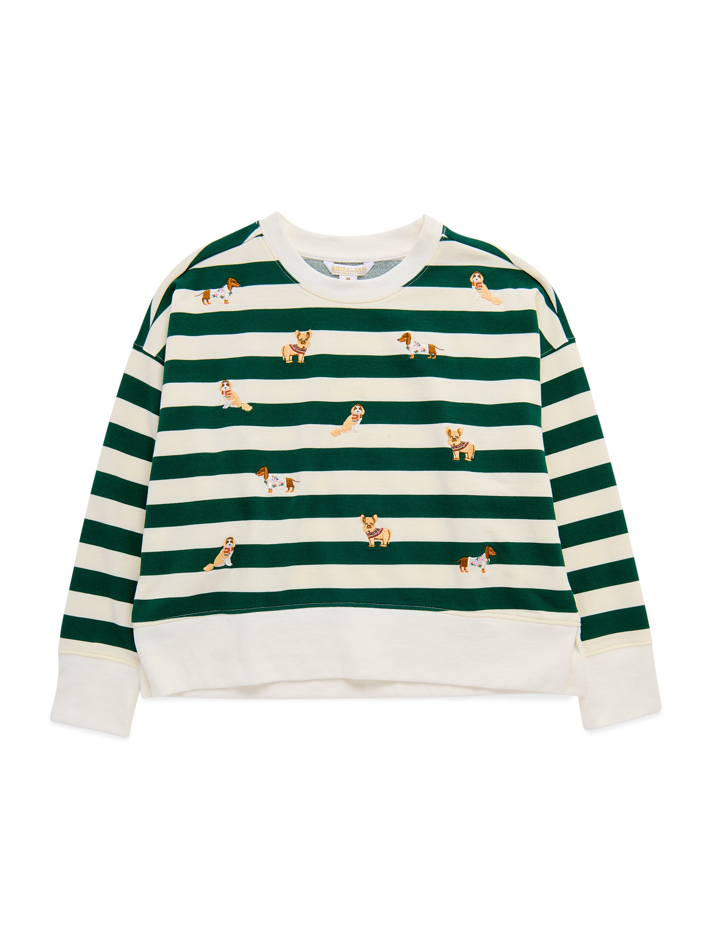 Shiraleah Doggies Relaxed Sweatshirt, Green GREEN / EXTRA SMALL
