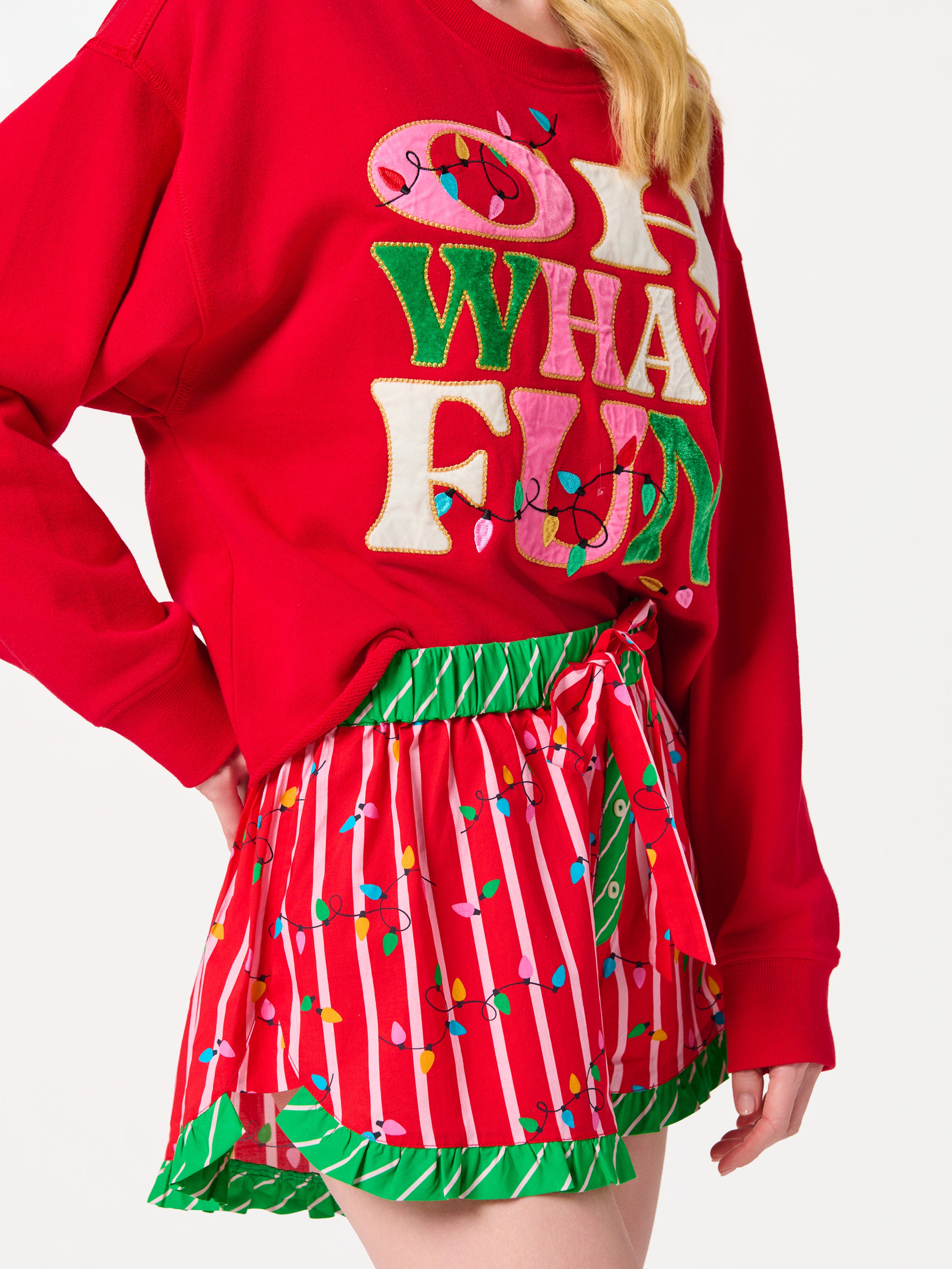 Shiraleah String Lights Boxer Short, Red RED / EXTRA SMALL