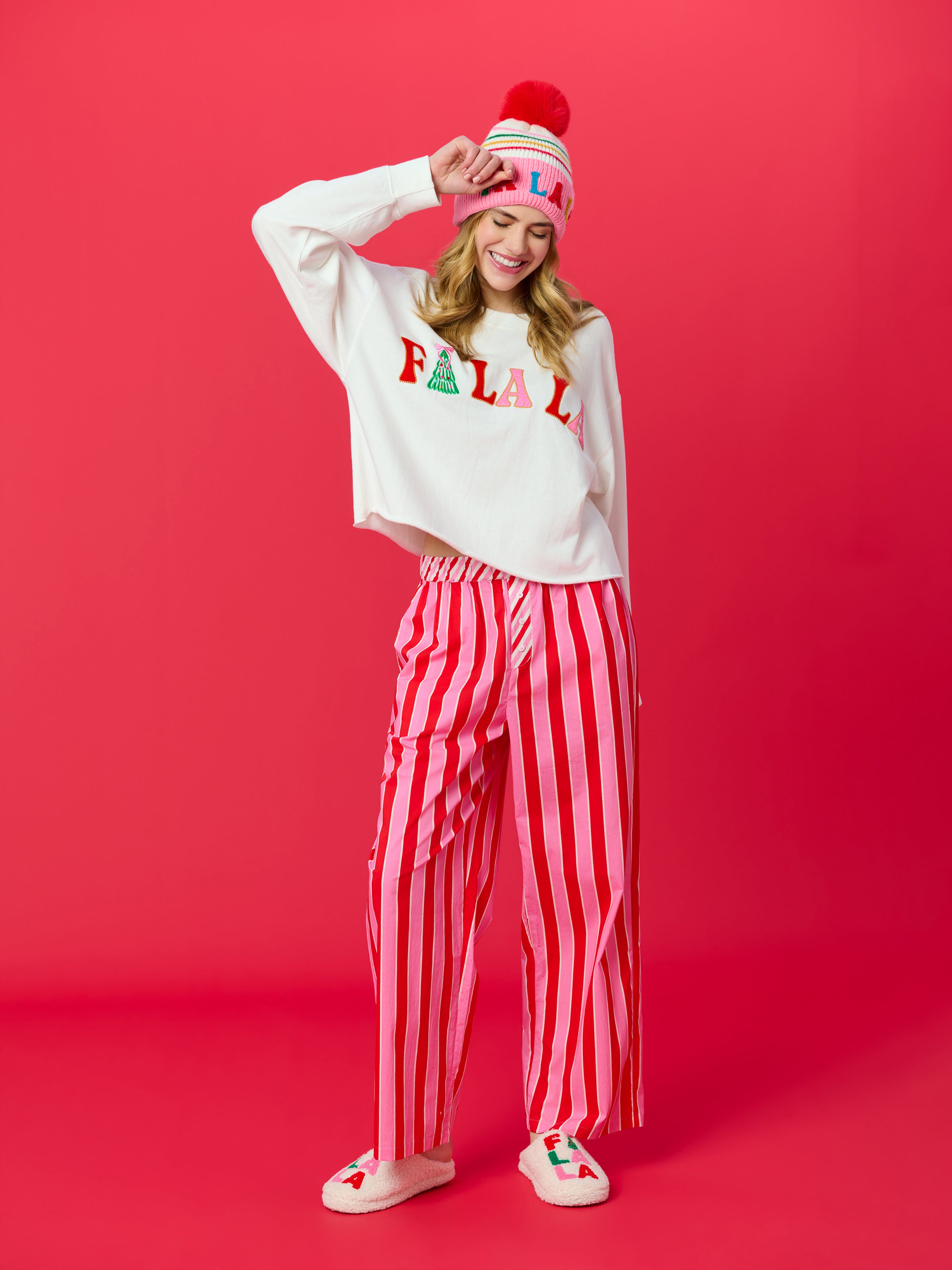 Shiraleah Candy Stripe Boxer Pant, Pink PINK / EXTRA SMALL