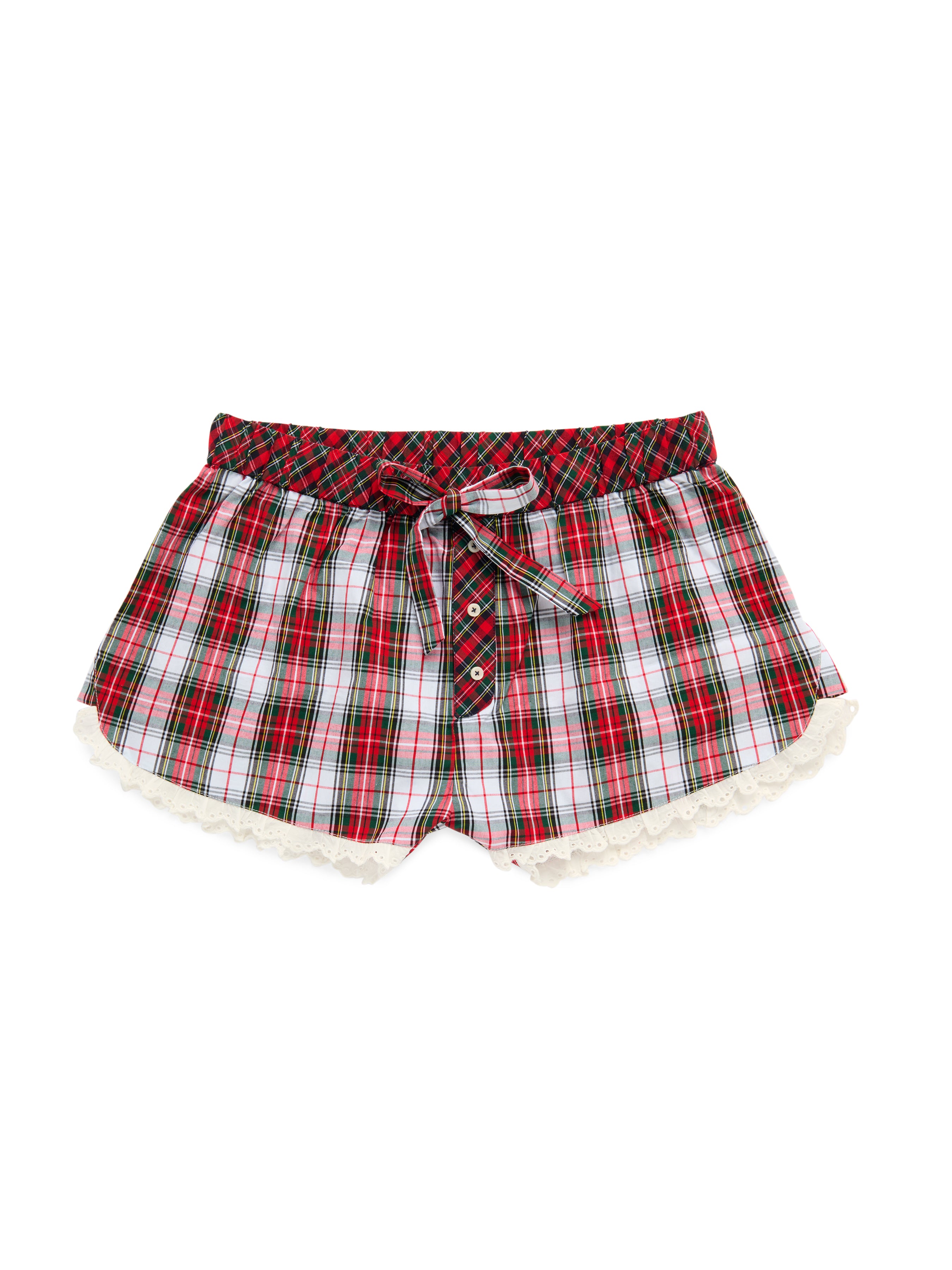 Shiraleah Tartan Boxer Short, Red RED / EXTRA SMALL
