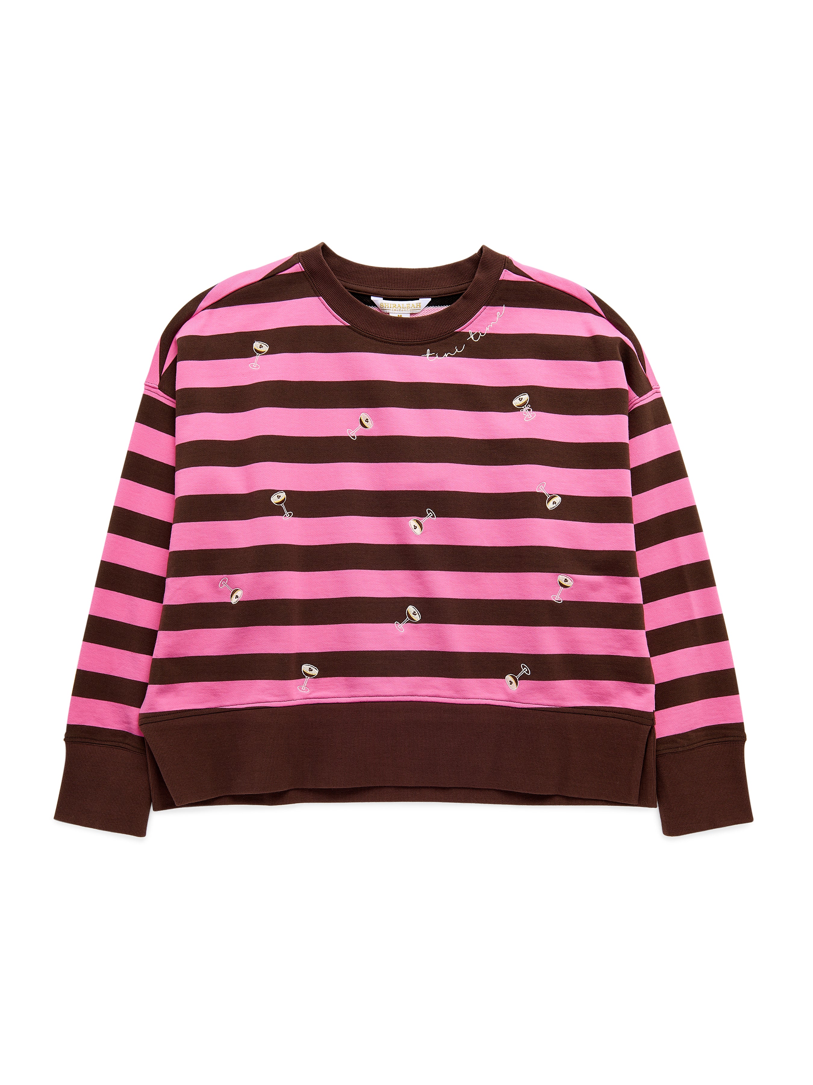 Shiraleah Espresso Martini Relaxed Sweatshirt, Brown BROWN / EXTRA SMALL