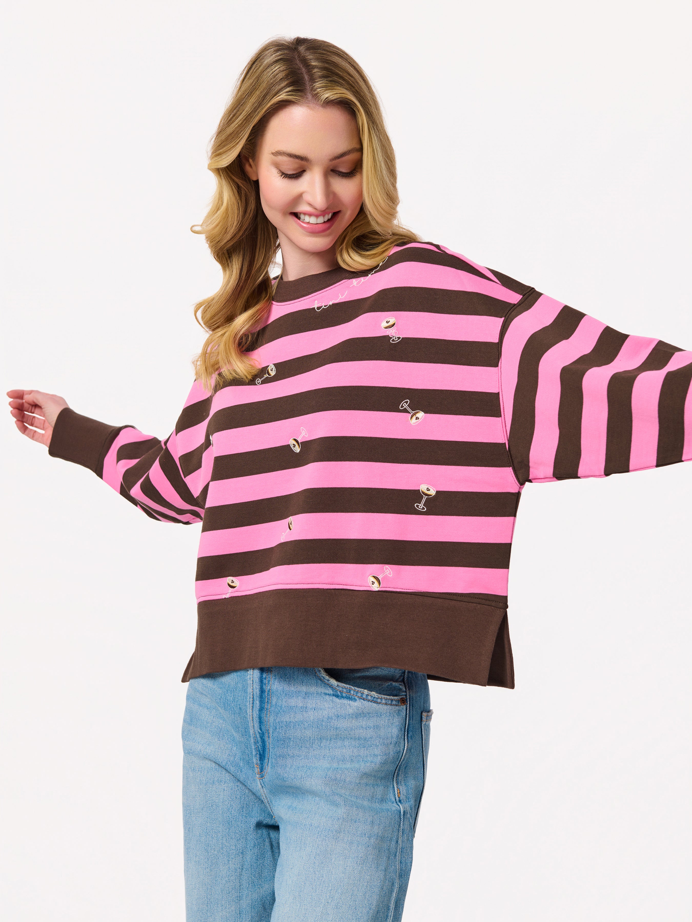 Shiraleah Espresso Martini Relaxed Sweatshirt, Brown BROWN / EXTRA SMALL