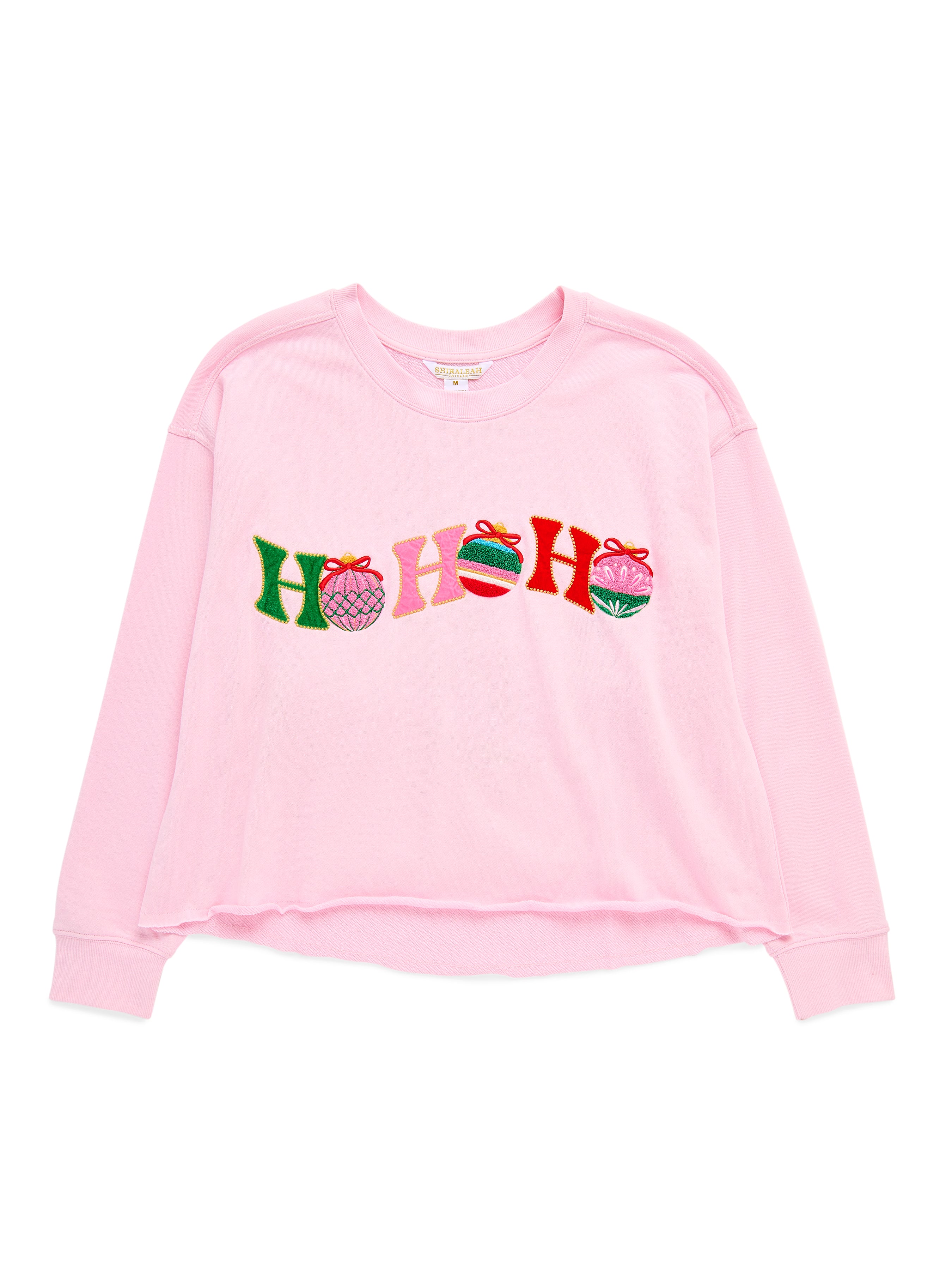 Shiraleah "Ho Ho Ho" Lounge Sweatshirt, Blush BLUSH / EXTRA SMALL