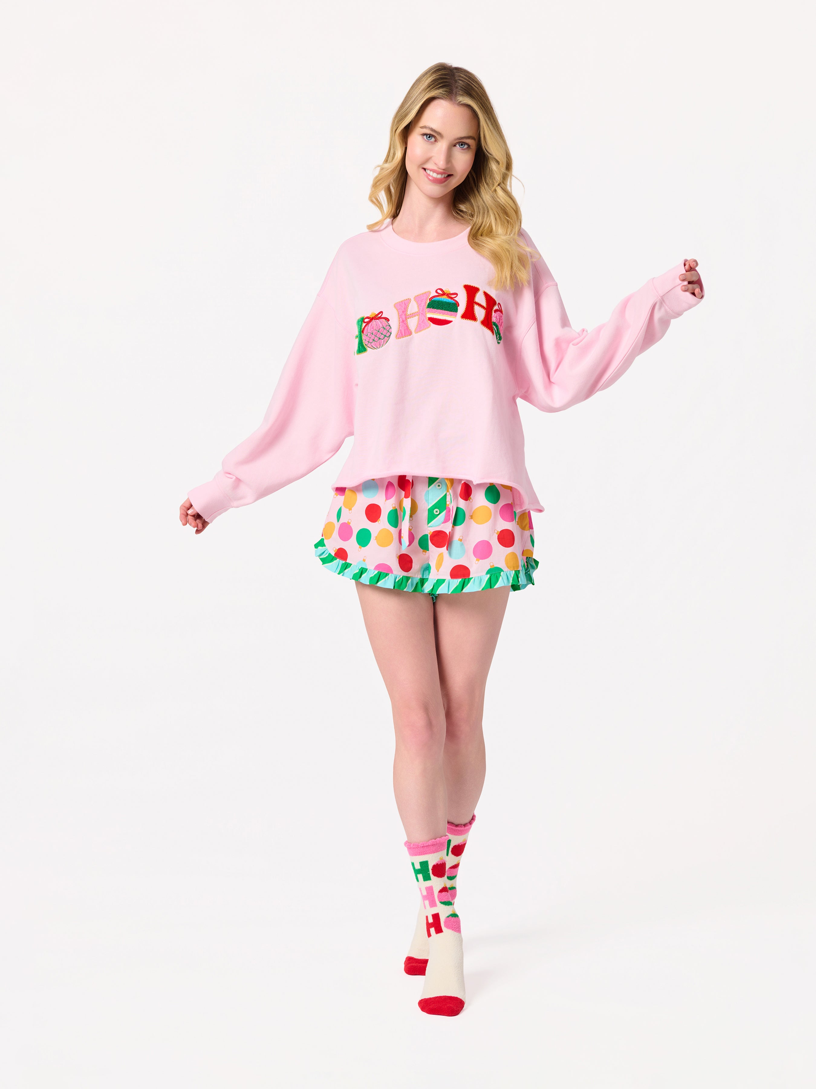 Shiraleah Ornament Boxer Short, Blush BLUSH / EXTRA SMALL