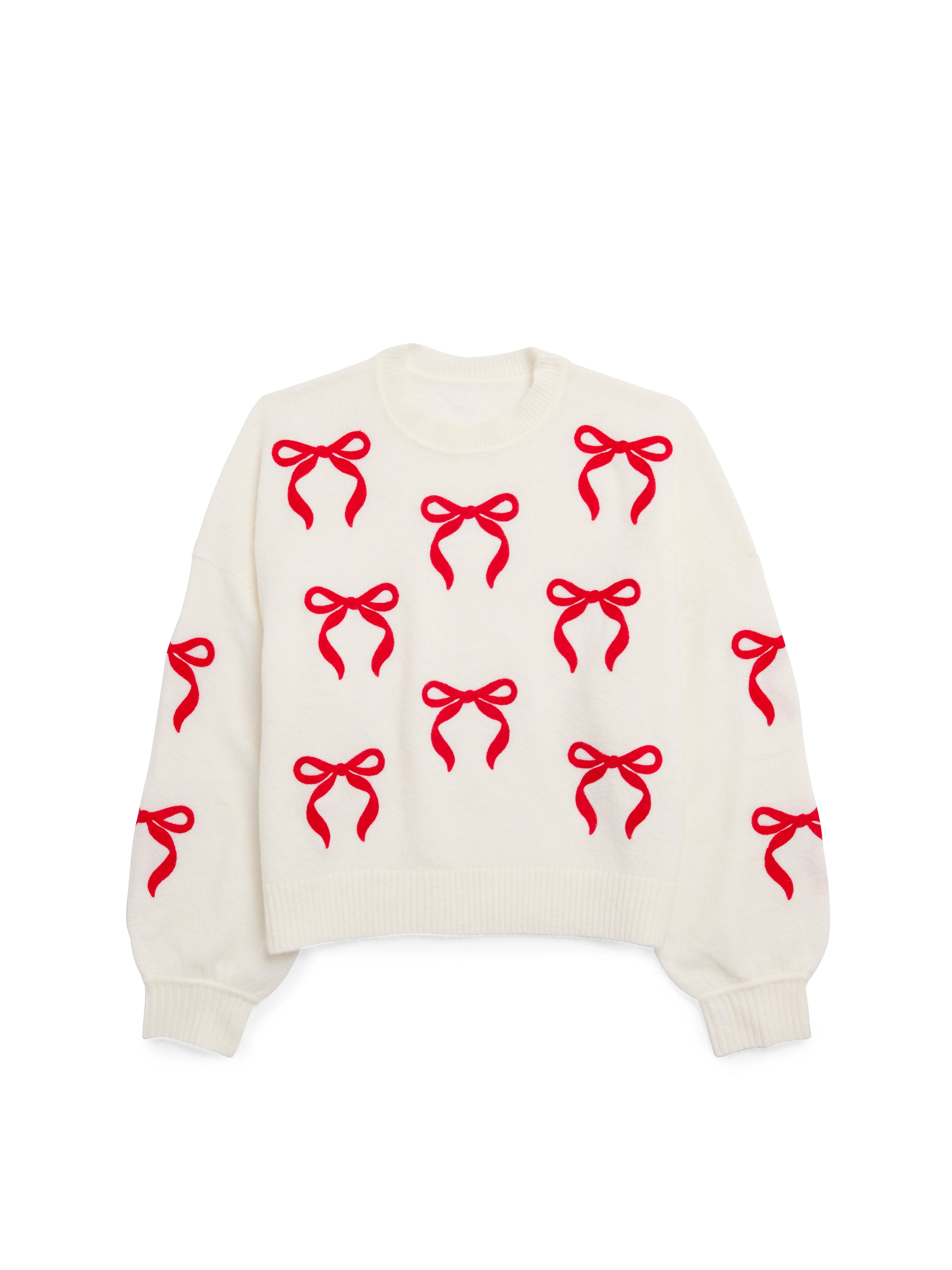Shiraleah Assorted Set Of 6 Bow Sweaters, Ivory
