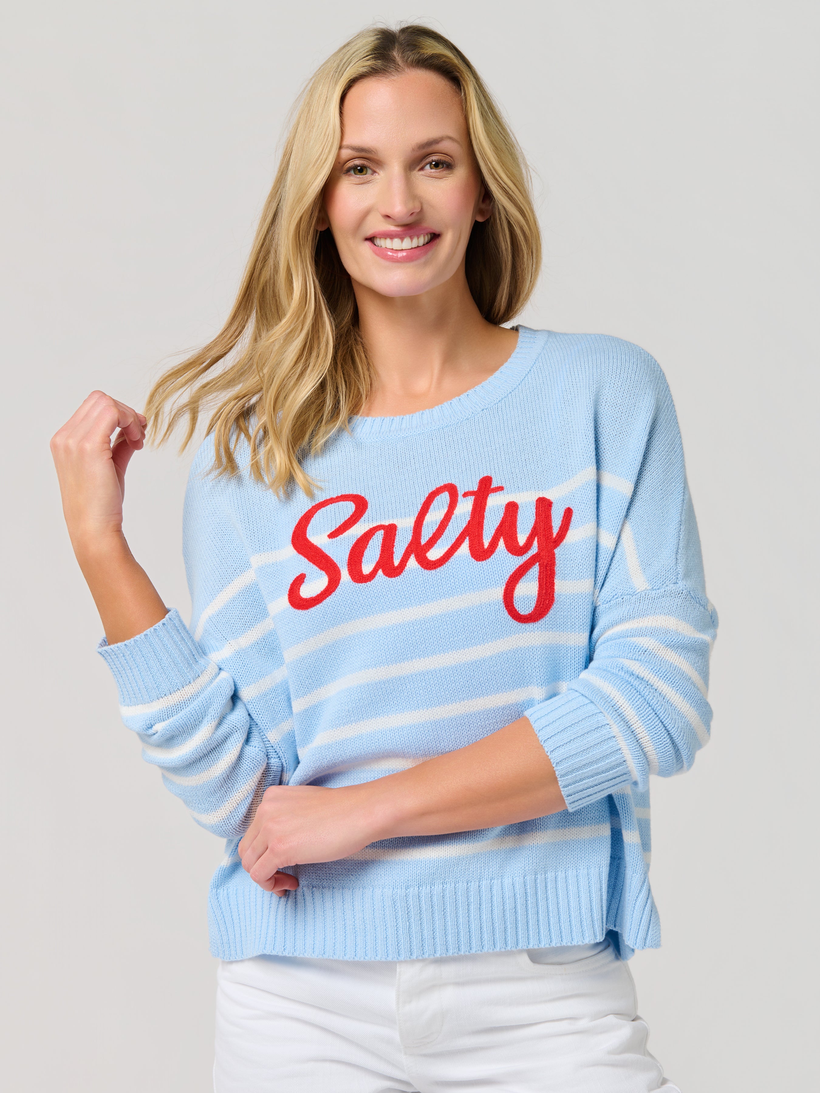 Shiraleah "Salty" Relaxed Fashion Fit Sweater BLUE 