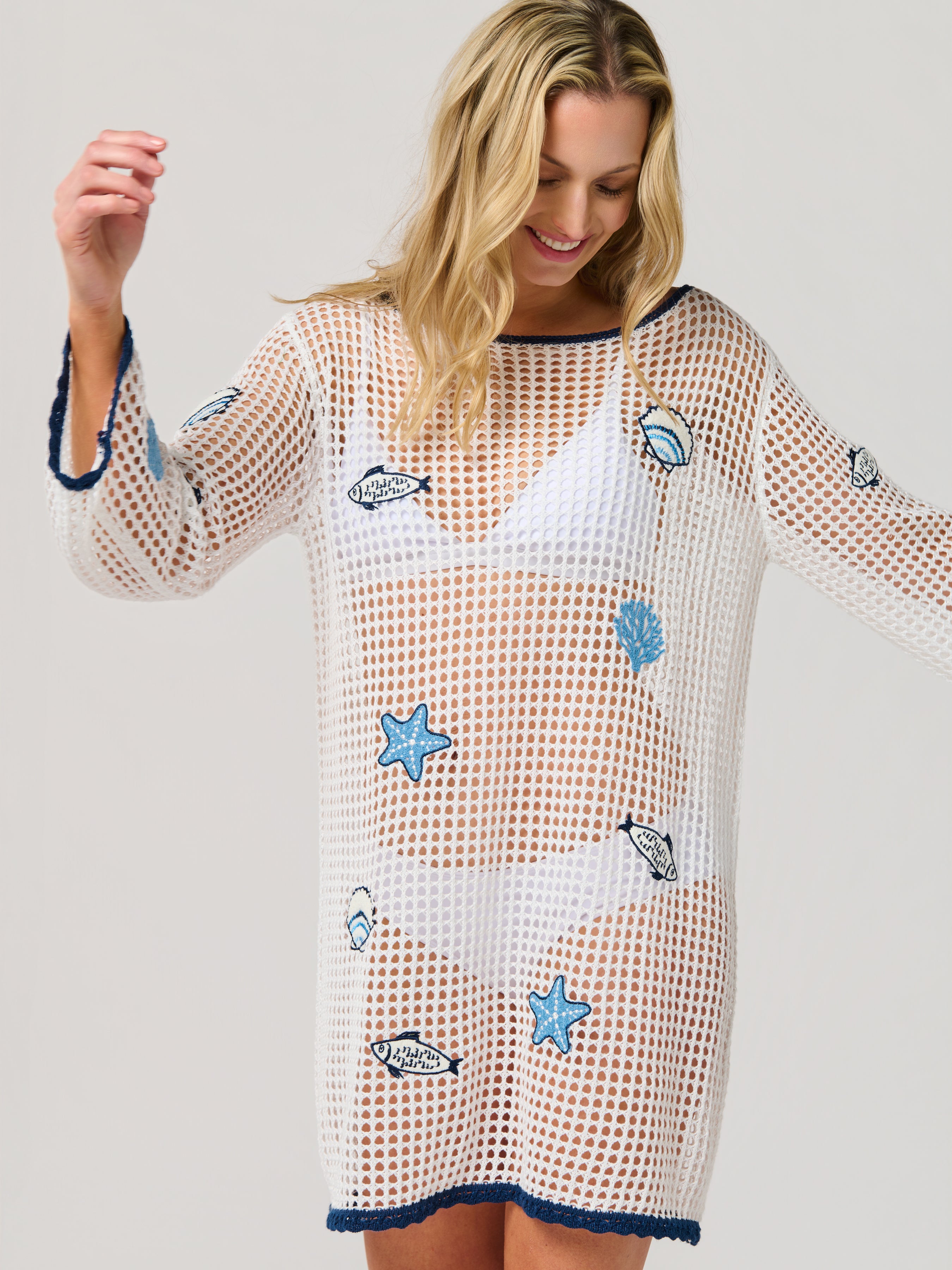 Shiraleah Mira Cover-Up, White SMALL