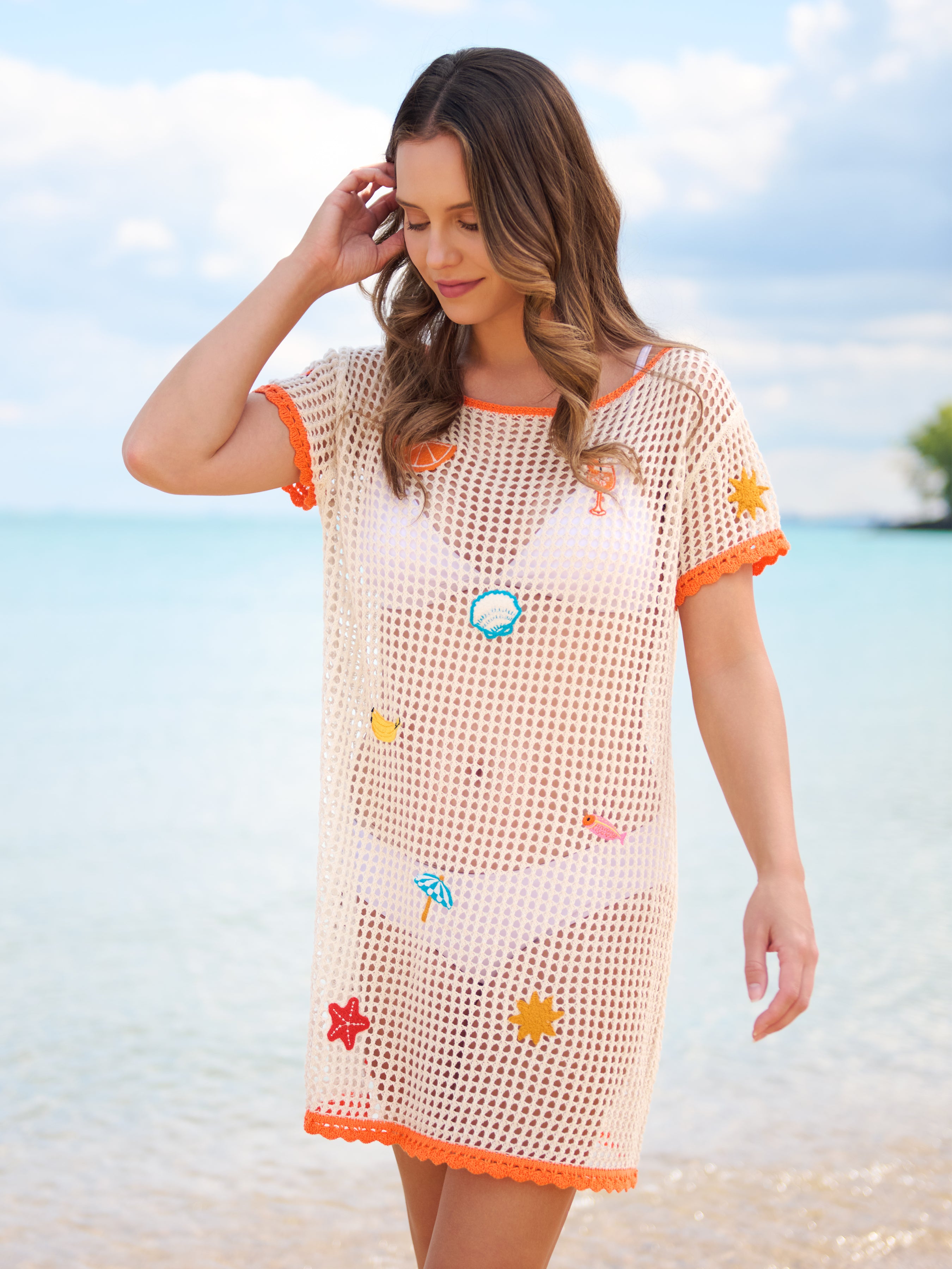 Shiraleah Lalita Cover-Up, Natural SMALL