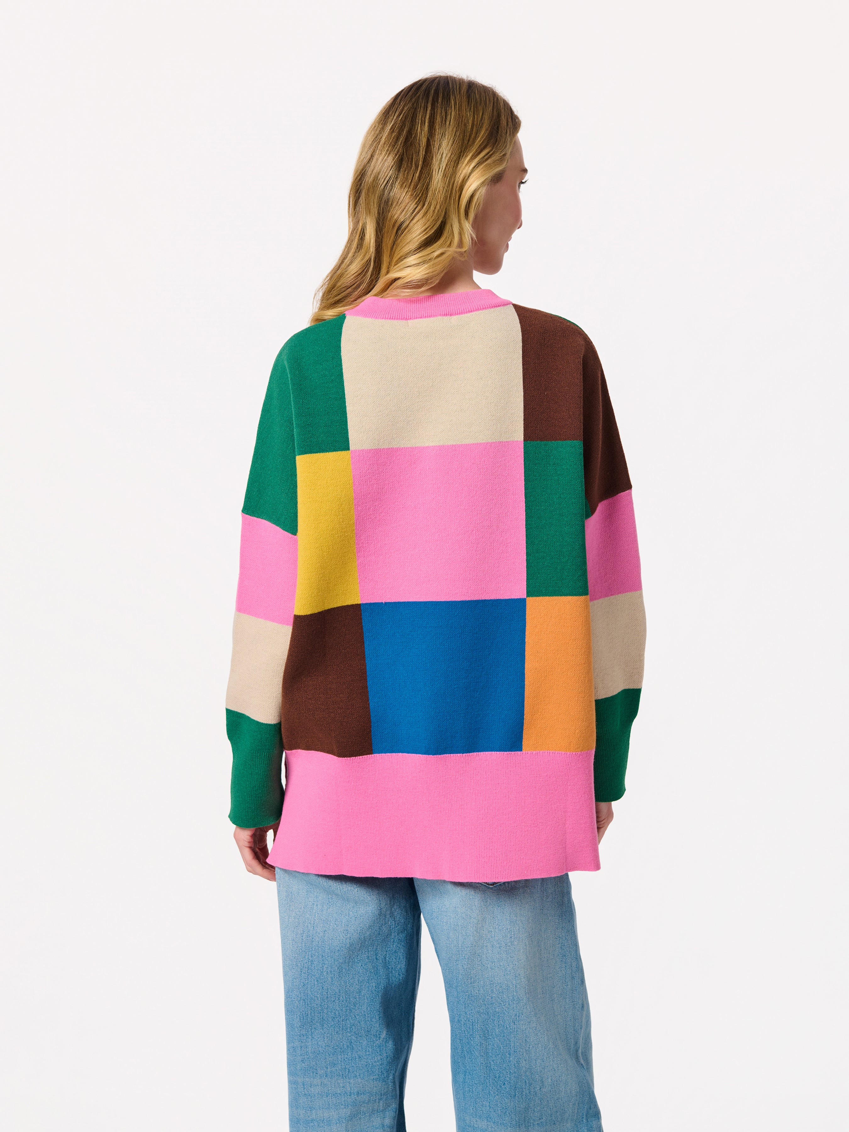 Shiraleah Color Block Loose Fit Sweater, Multi MULTI / EXTRA SMALL