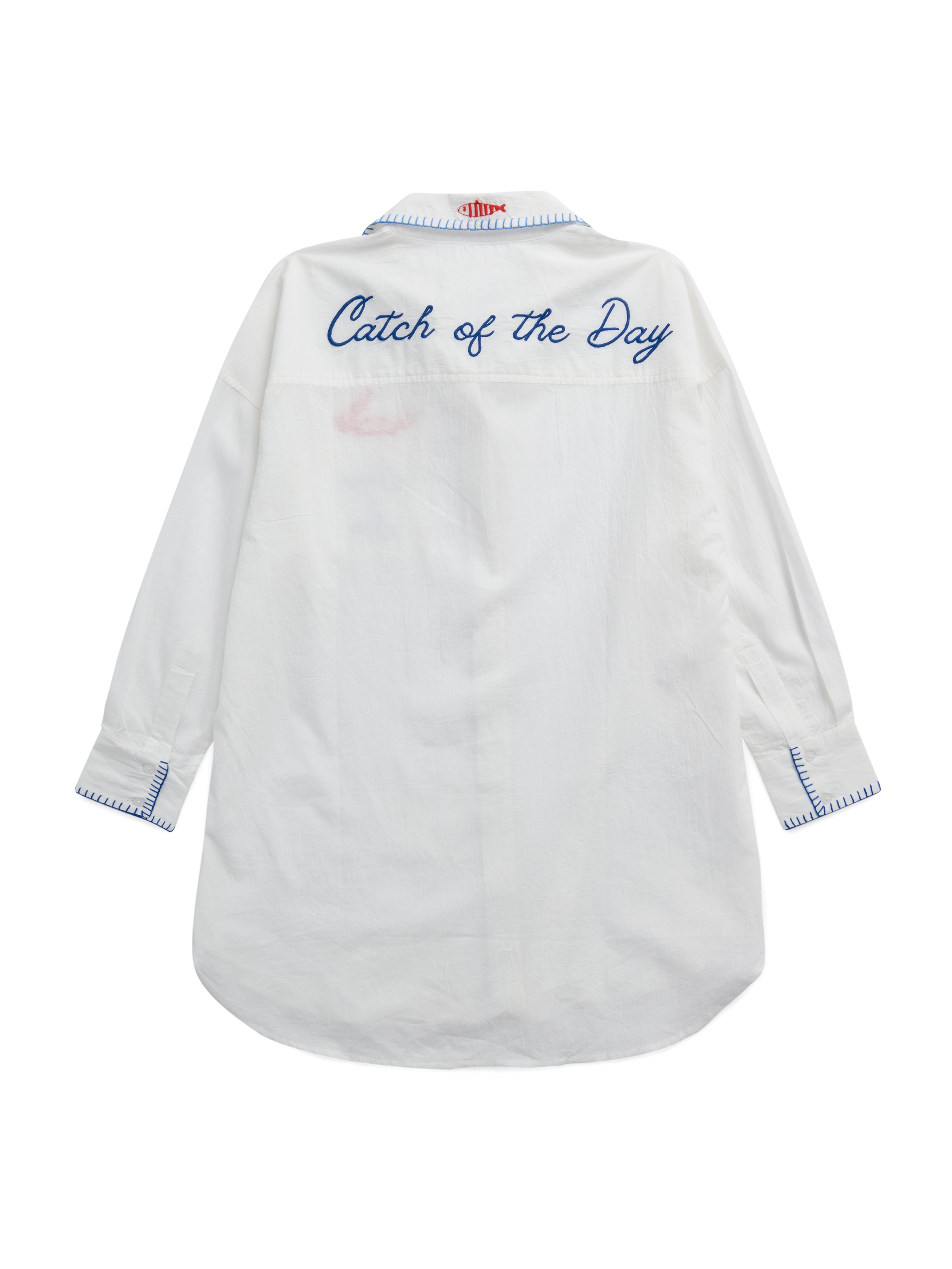 Shiraleah Assorted Set of 4 "Snap & Sip/Catch of the Day" Cover-Up Shirts, White set of 4