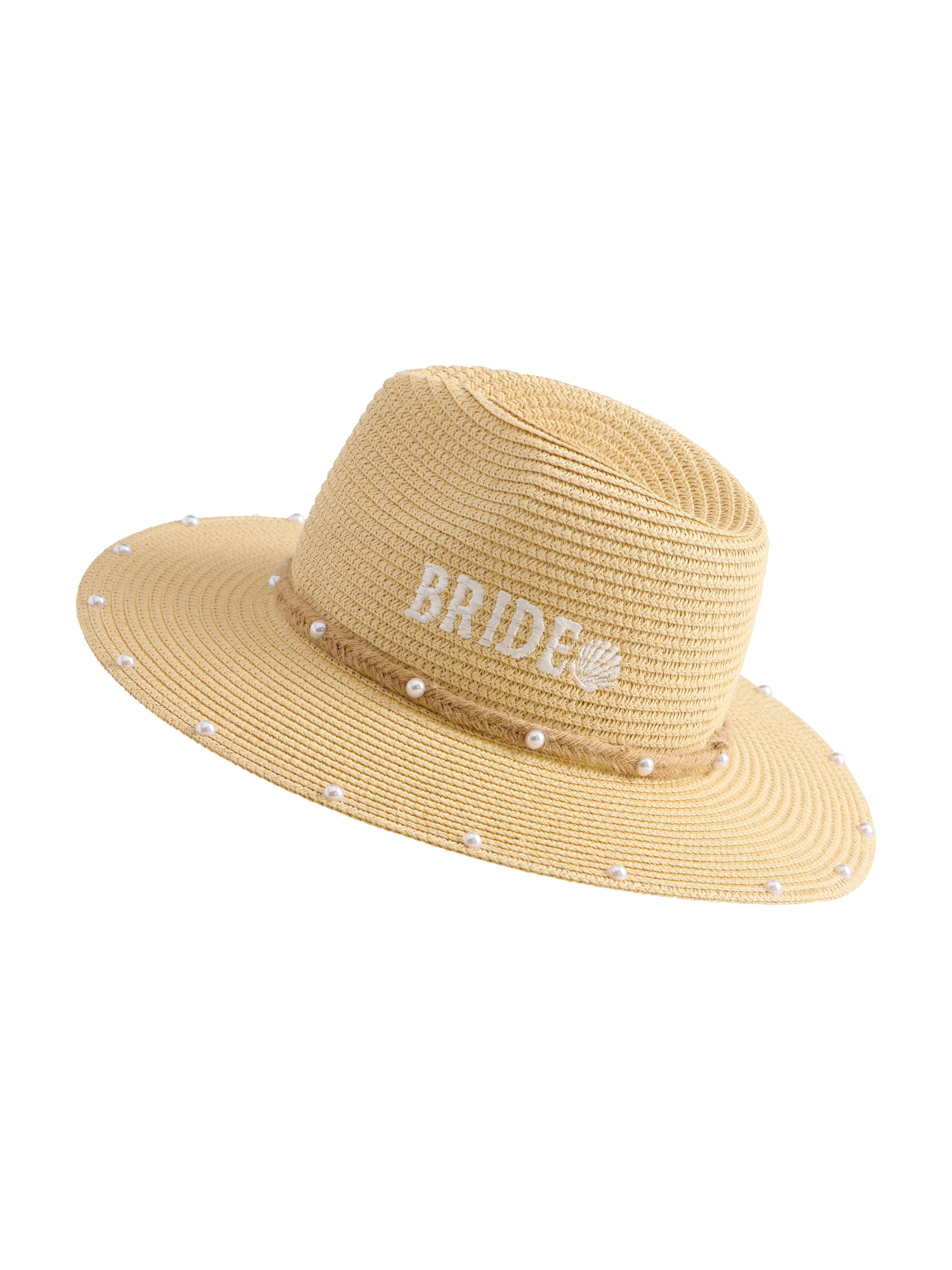 Shiraleah Seaside "Bride" Hat, Natural