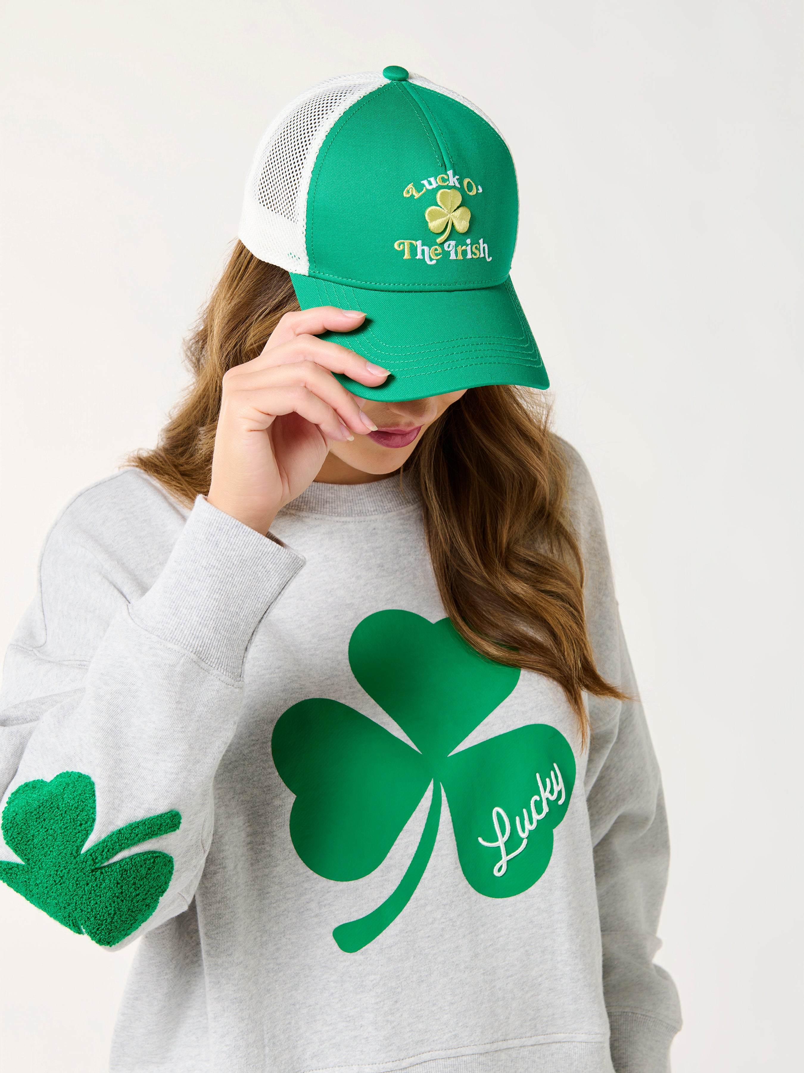 Shiraleah "Luck O' The Irish" Trucker Hat, Green GREEN
