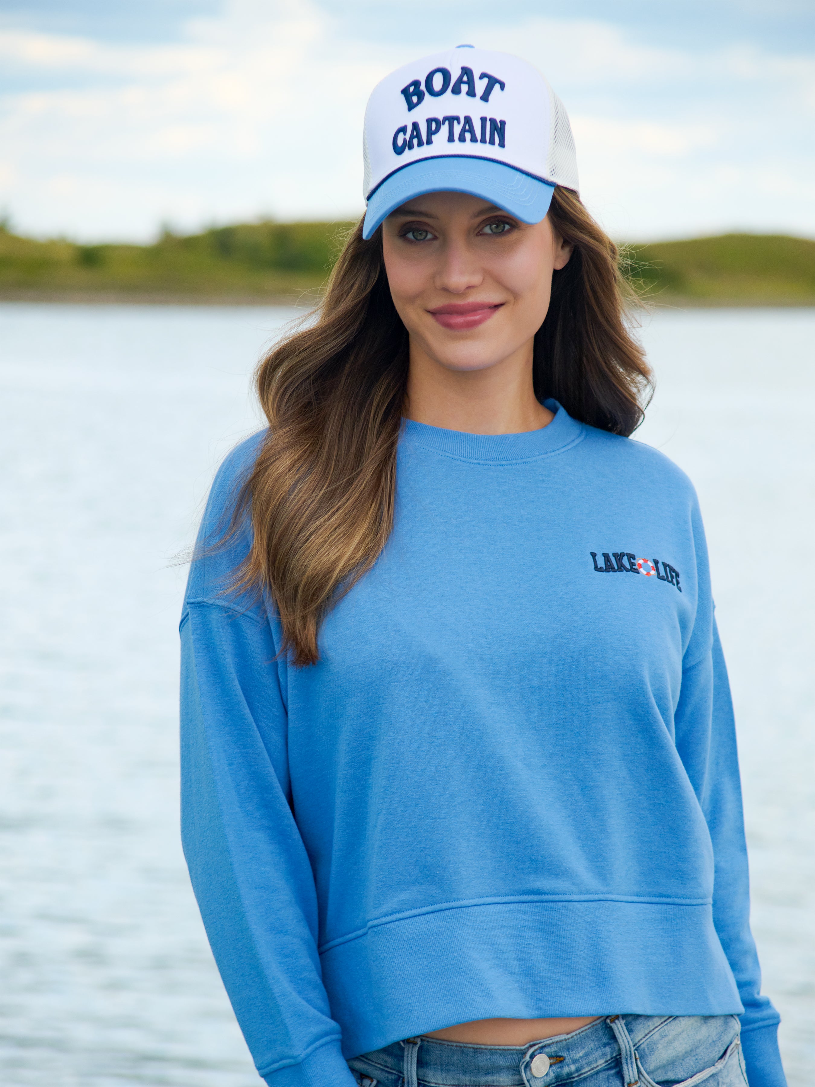 Shiraleah "Boat Captain" Trucker Hat, White