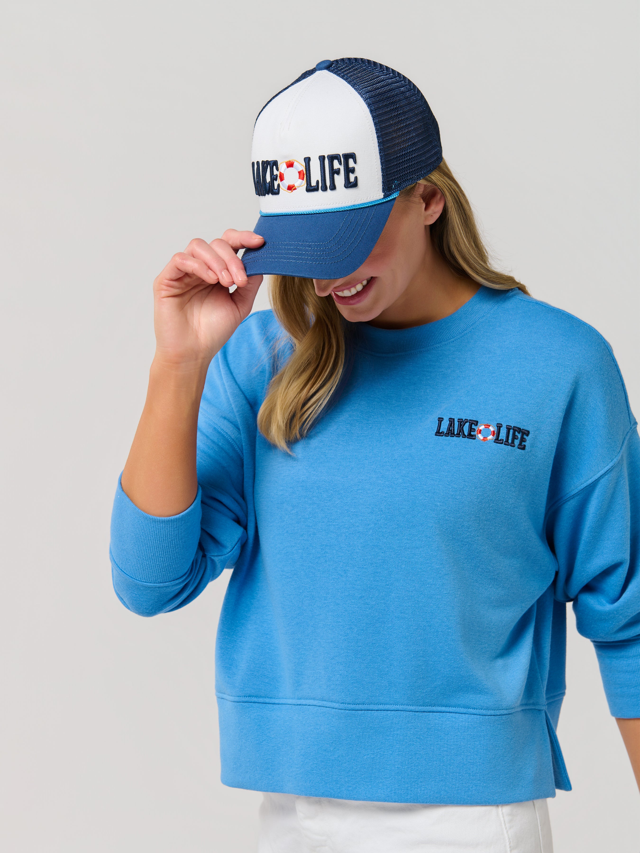 Shiraleah "Lake Life" Trucker Hat, Navy