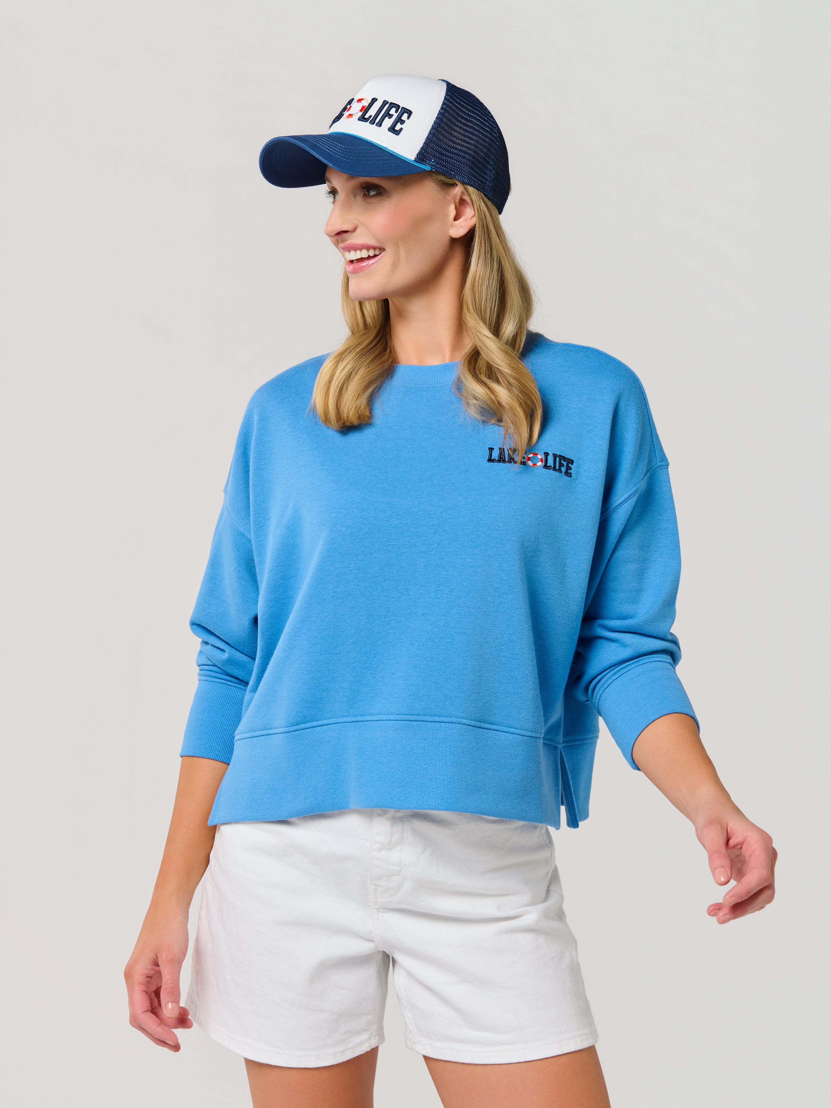 Shiraleah "Lake Life" Trucker Hat, Navy