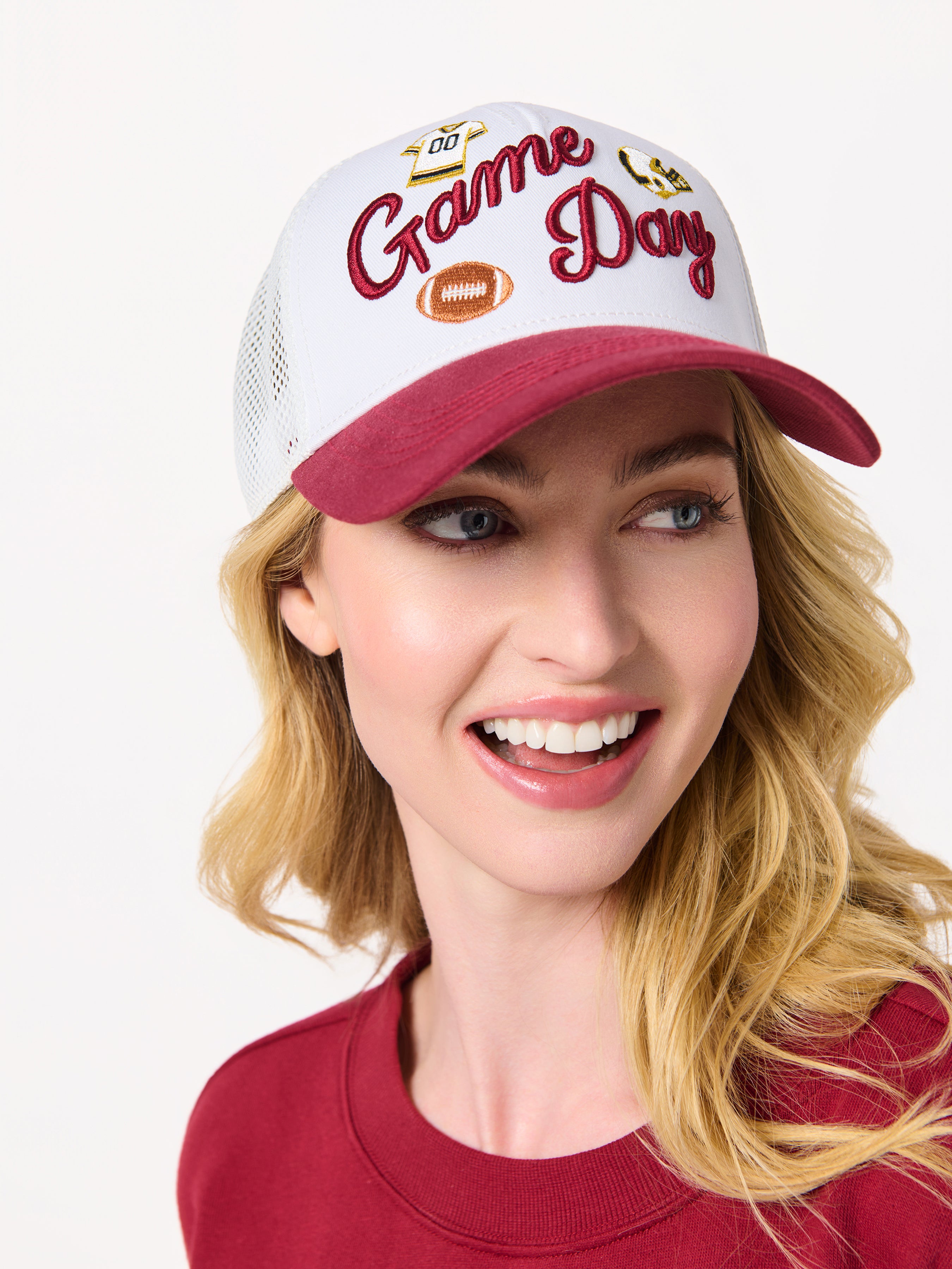 Shiraleah "Game Day" Trucker Hat MAROON / OS