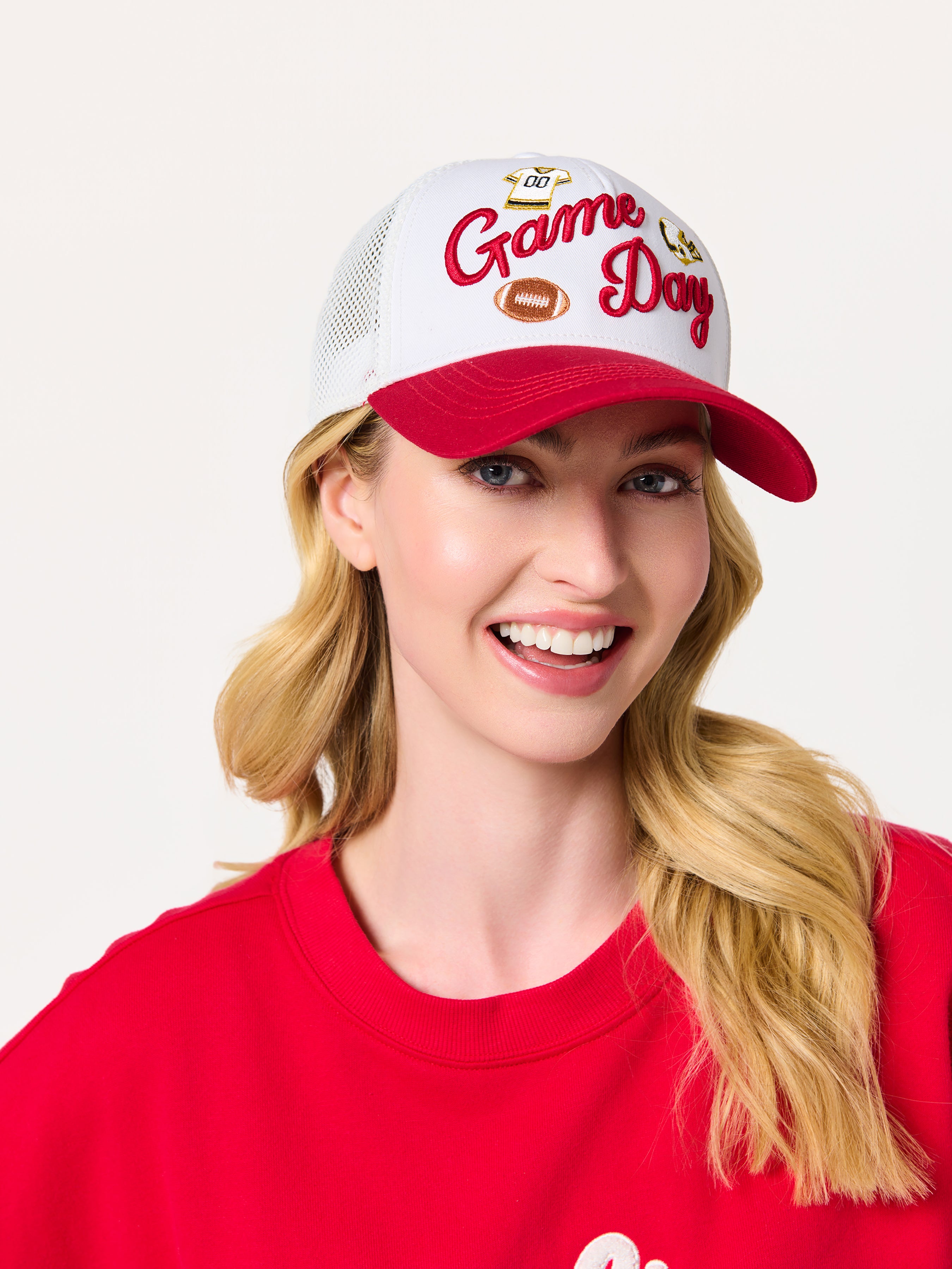 Shiraleah "Game Day" Trucker Hat RED / OS