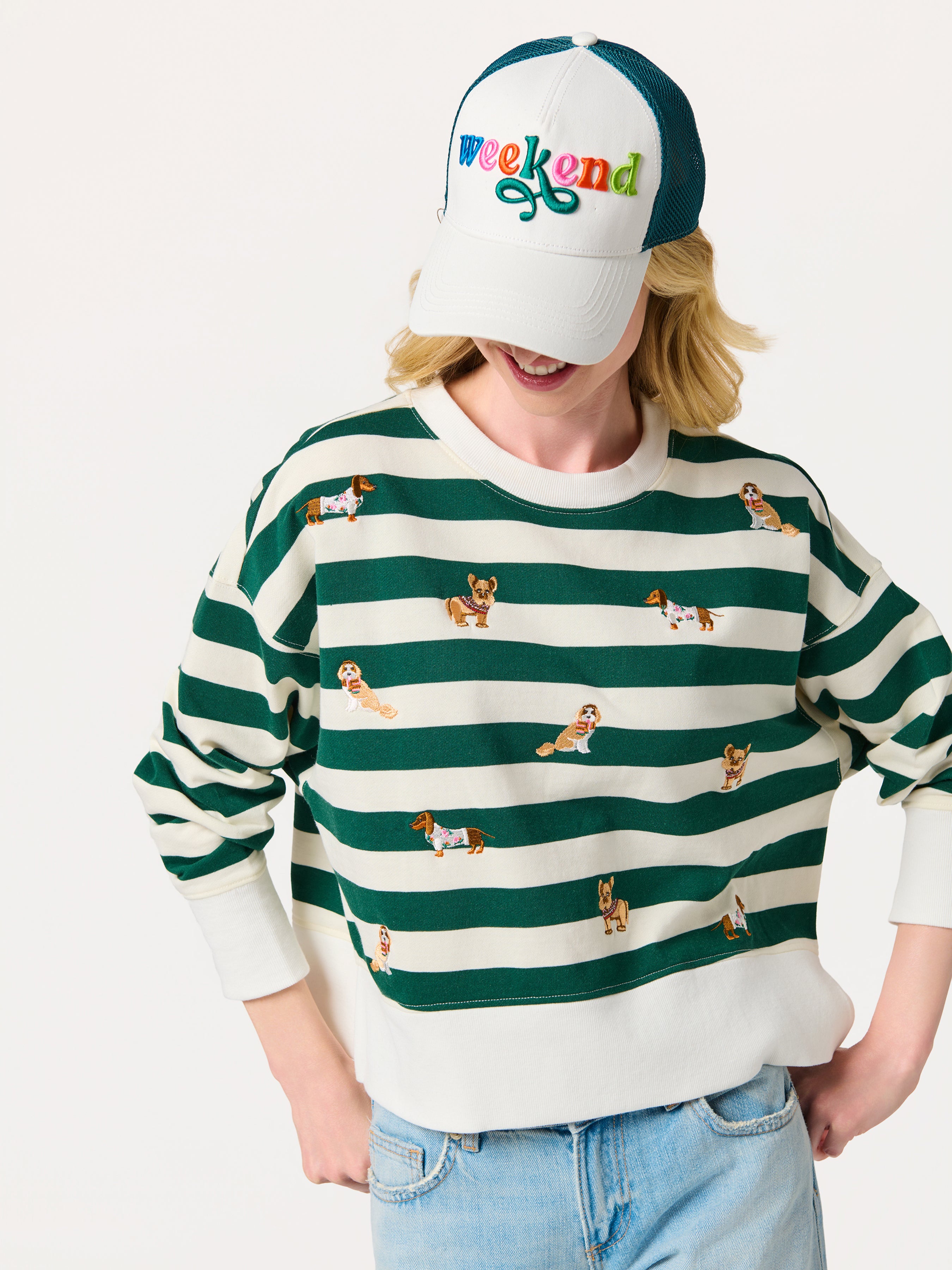 Shiraleah "Weekend" Trucker Hat, Ivory