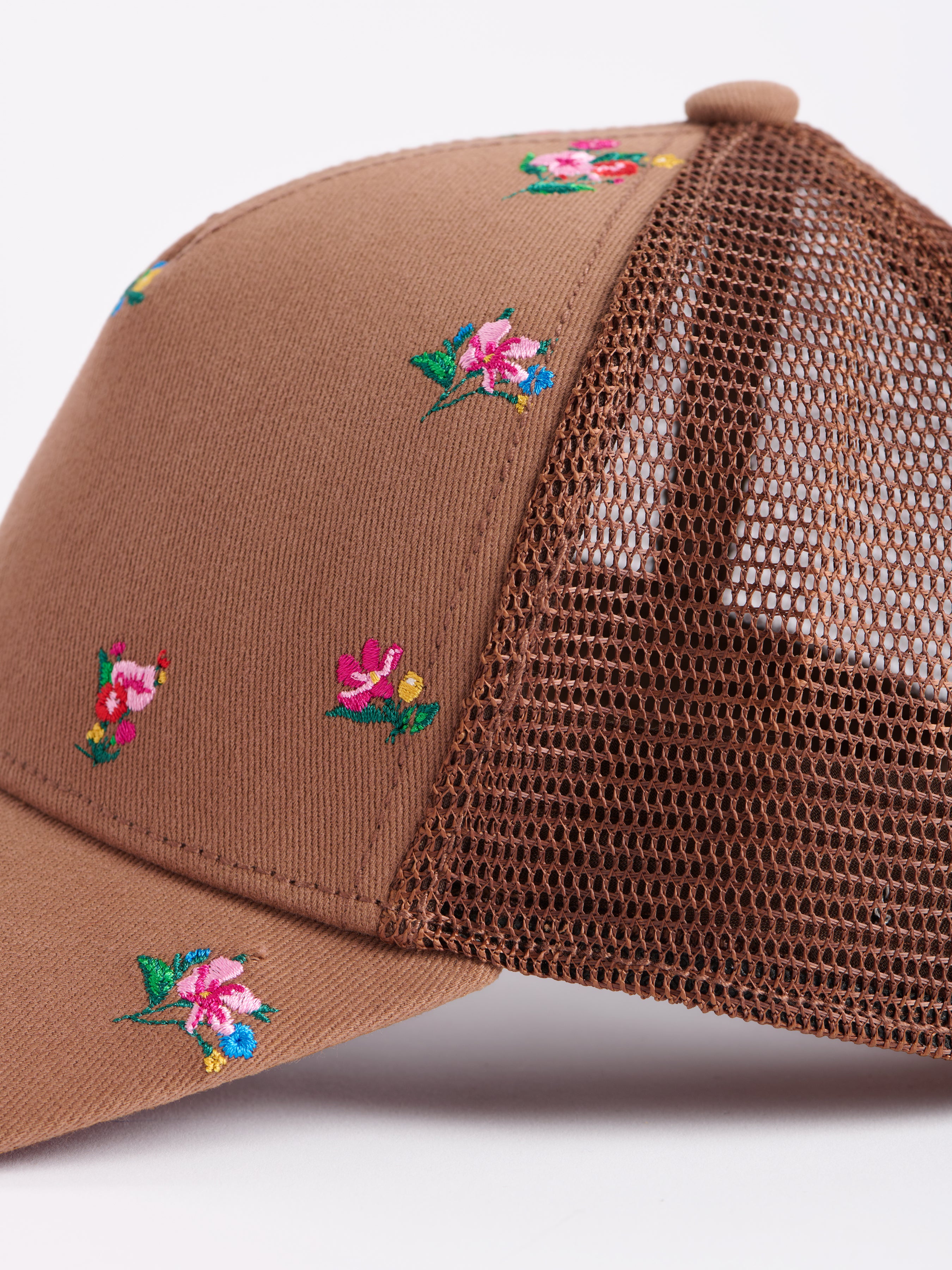 Shiraleah Floral Trucker Hat, Brown