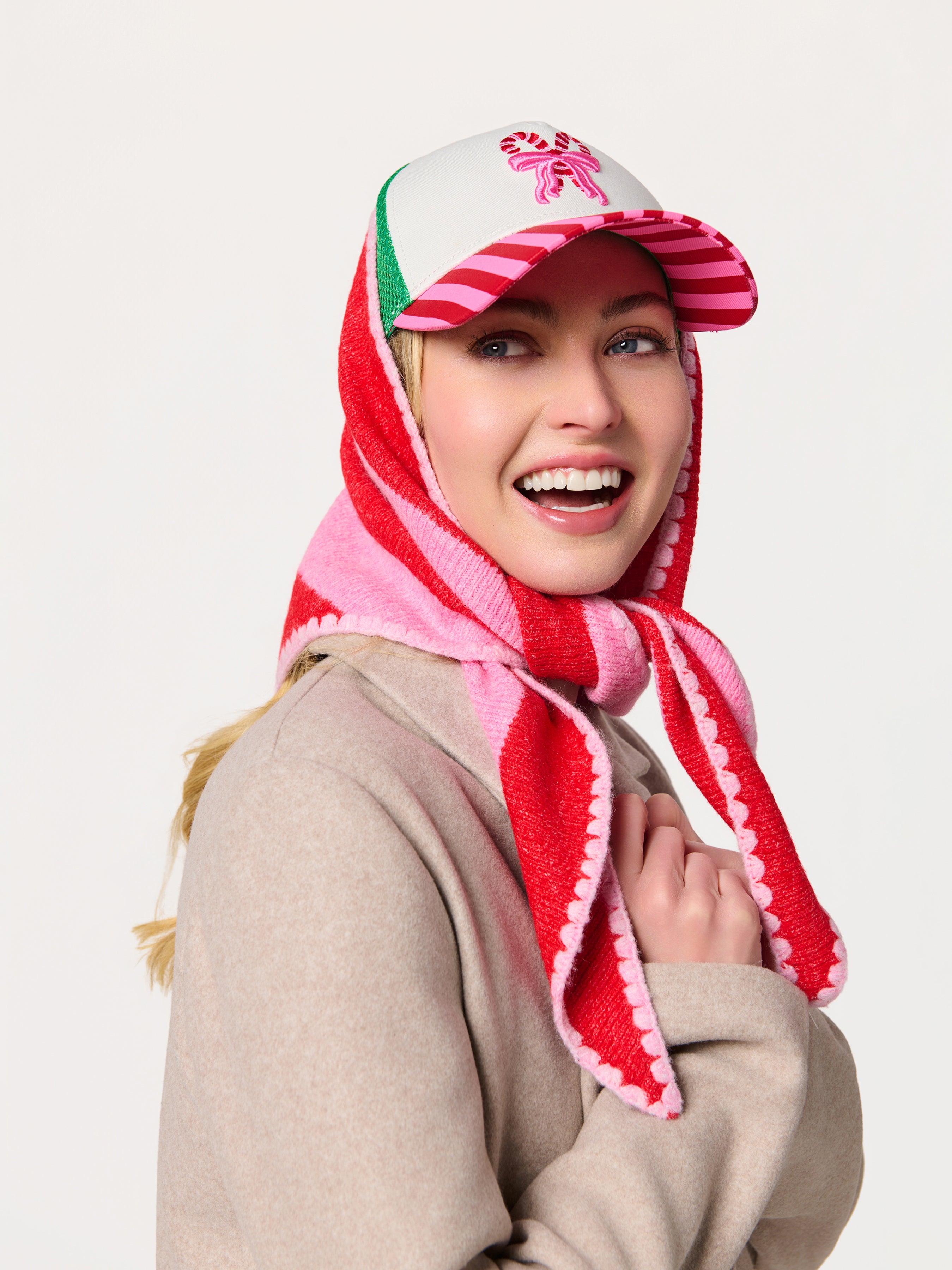 Shiraleah Candy Cane Trucker Hat, Multi