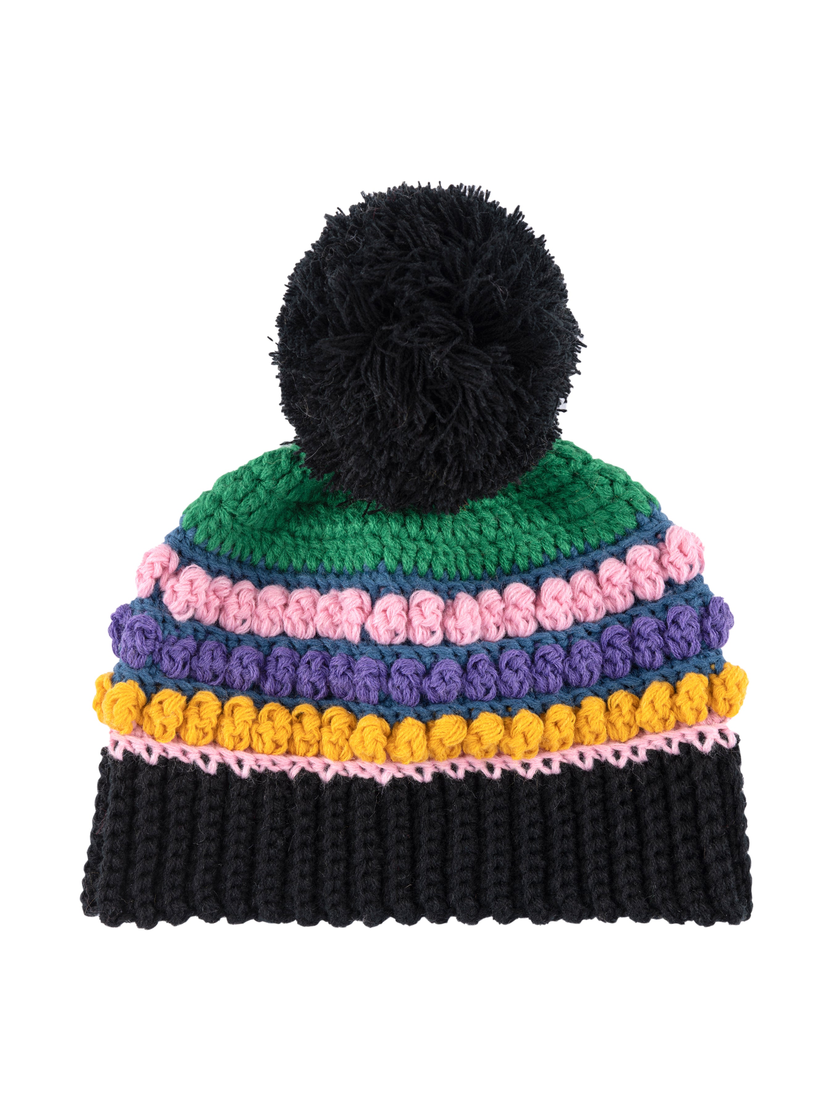 Shiraleah Vargas Stripe Knit Winter Hat/Beanie, Black