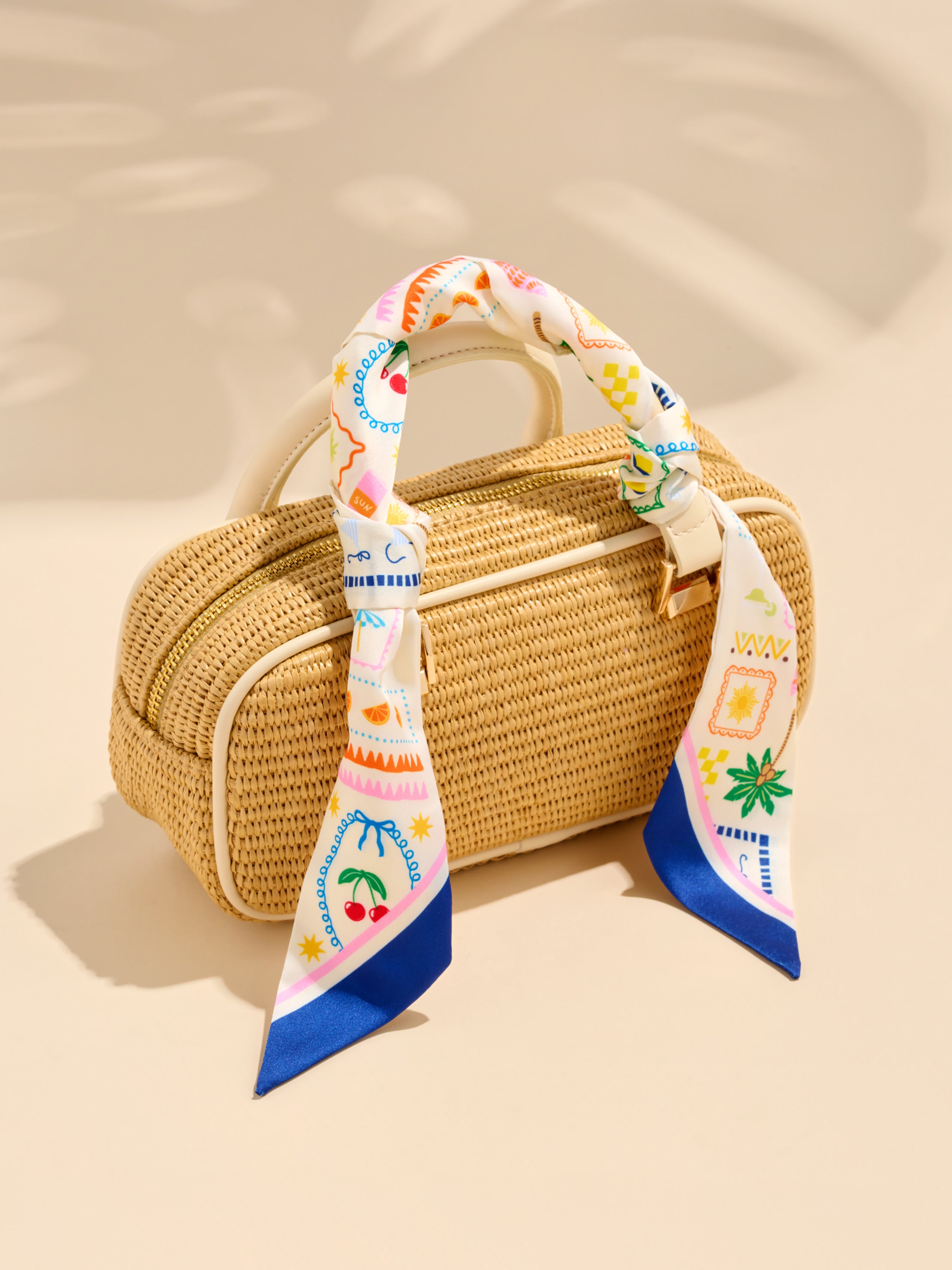 Shiraleah Assorted Set of 2 Coral Cherries Twilly Scarf, Multi