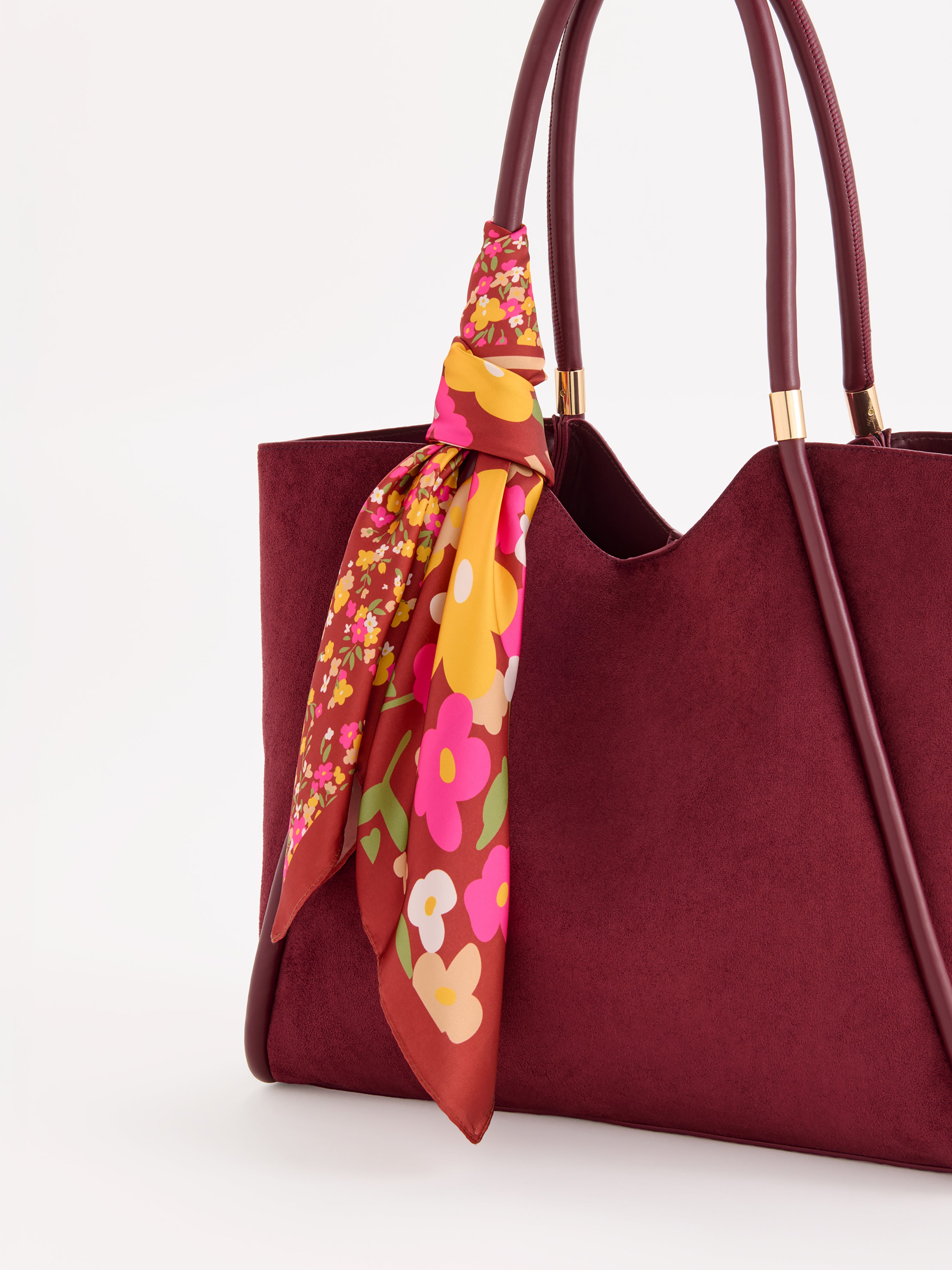 Shiraleah Floral Square Scarf BROWN / OS