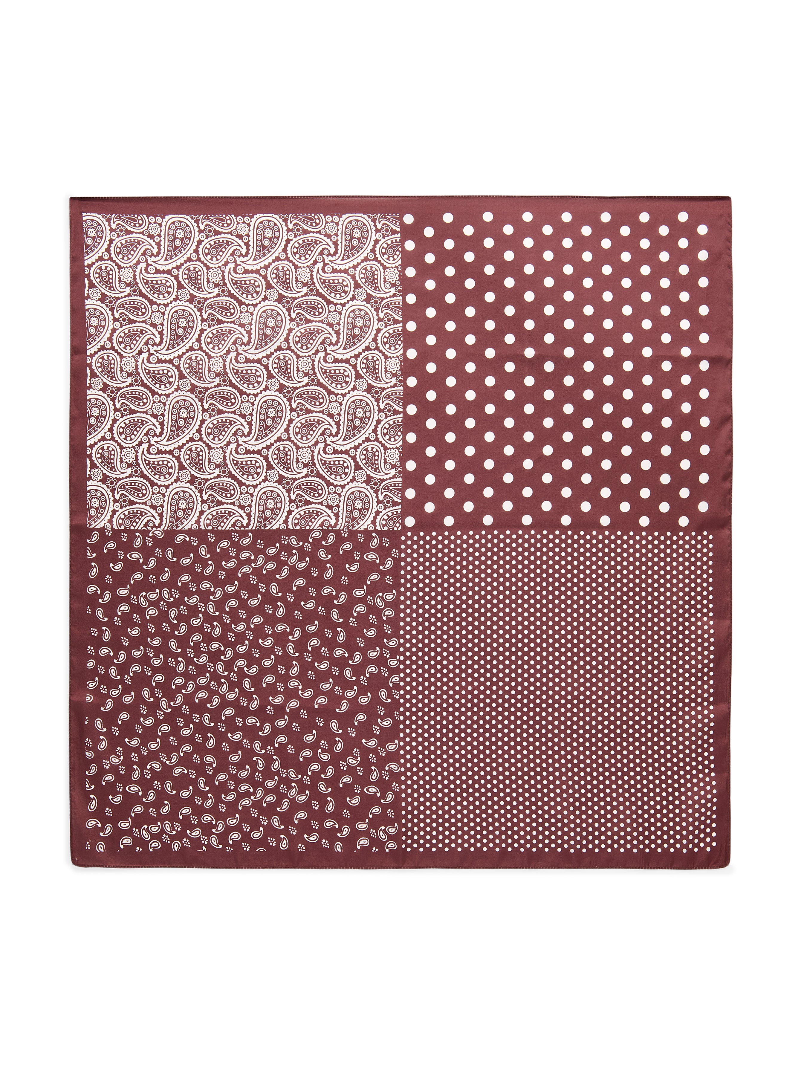 Shiraleah Paisley Square Scarf BROWN / OS