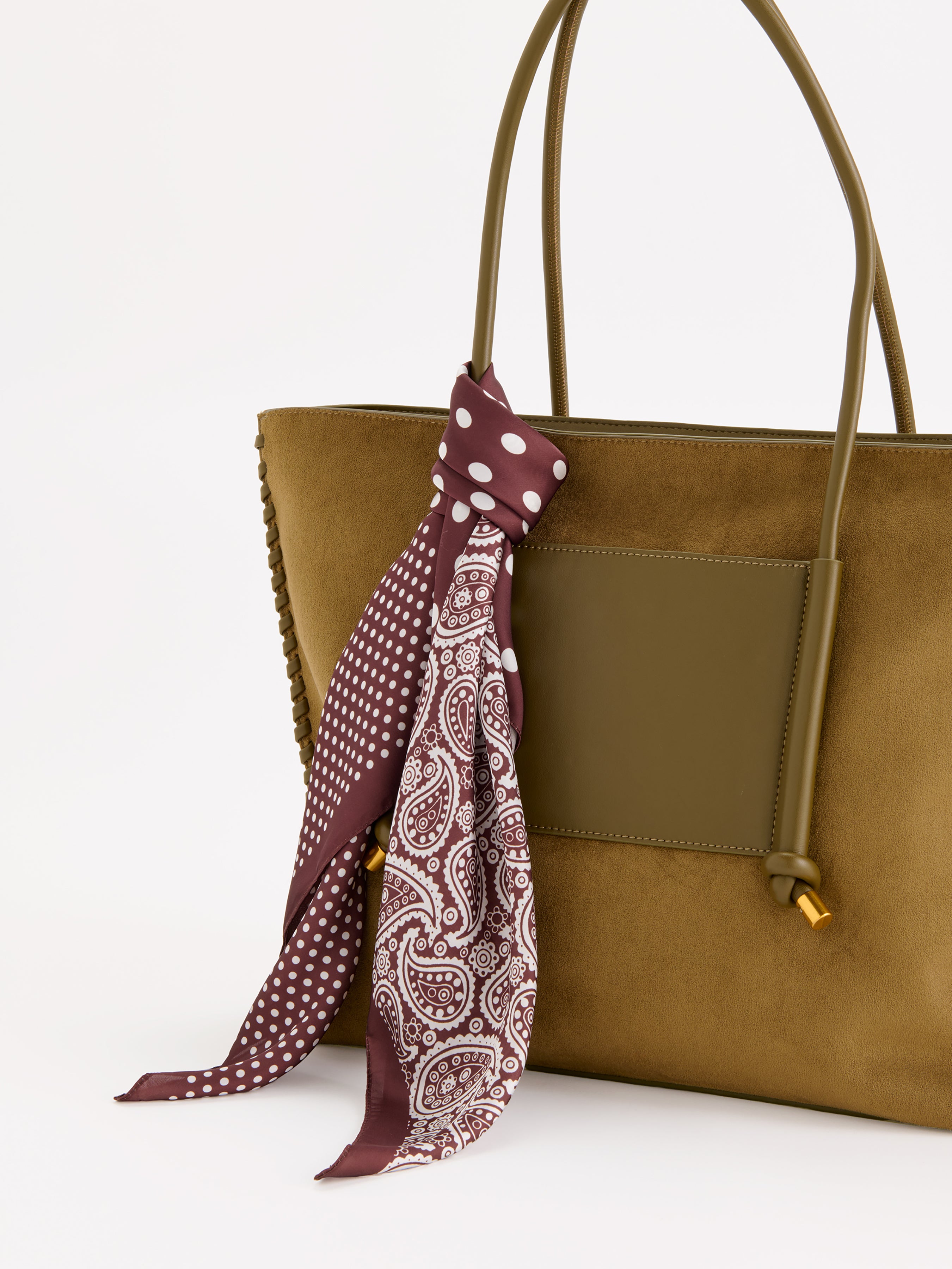 Shiraleah Paisley Square Scarf BROWN / OS