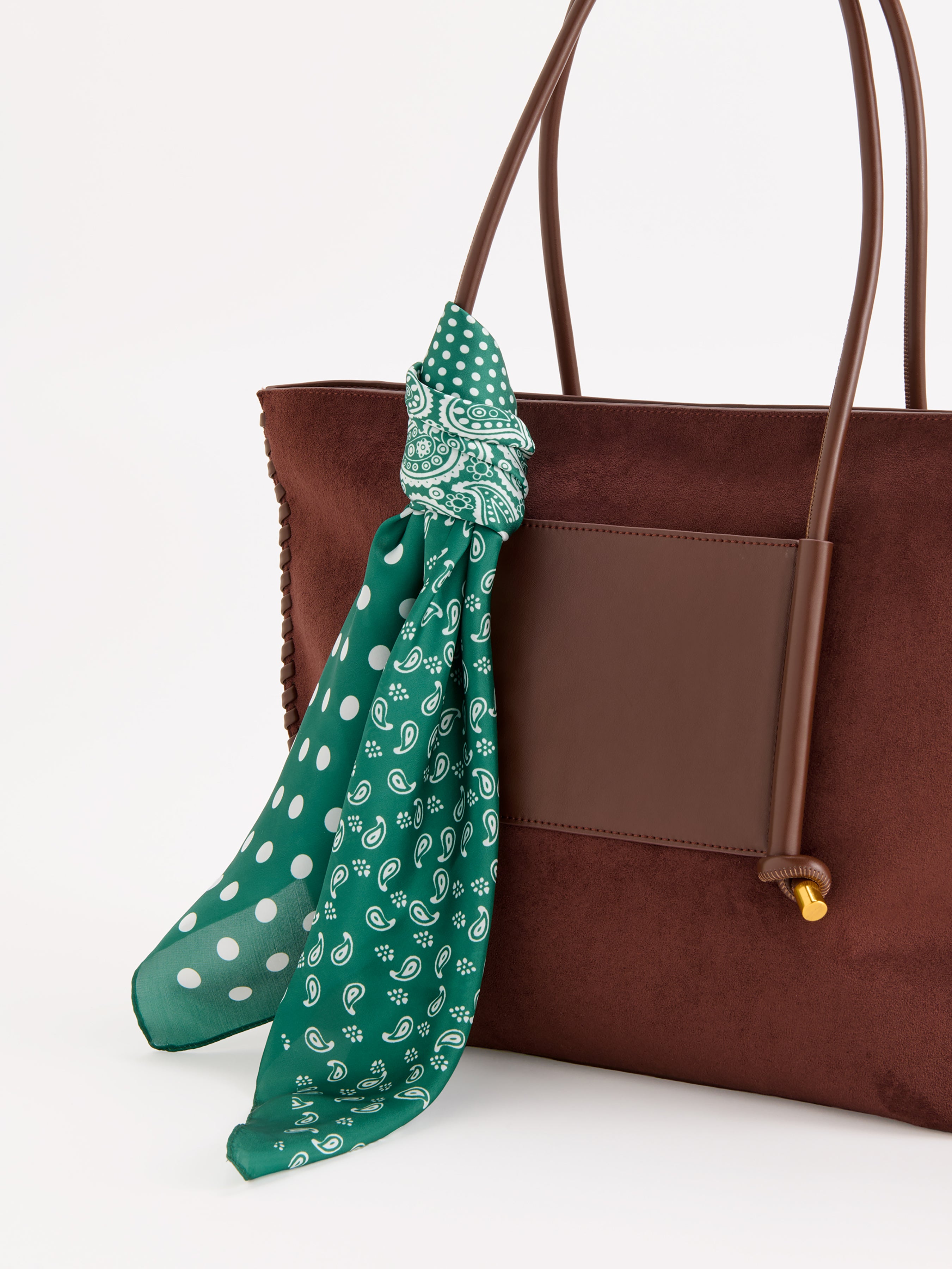 Shiraleah Paisley Square Scarf GREEN / OS