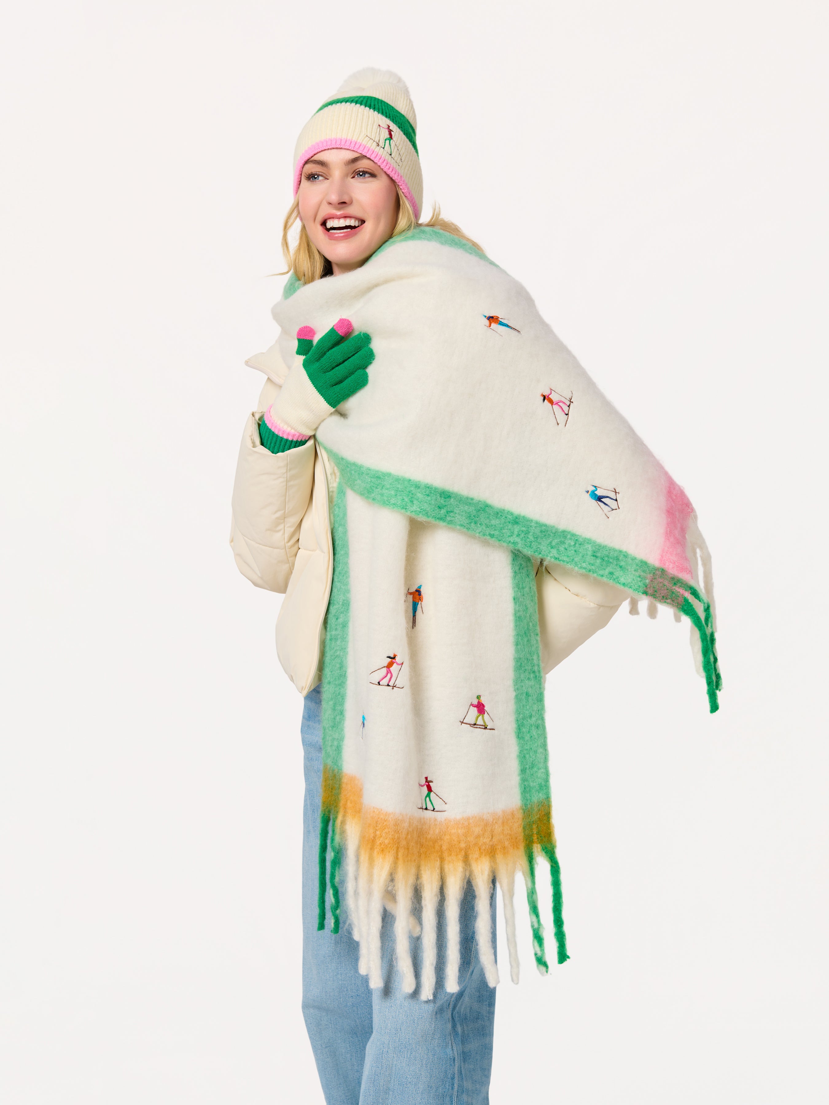 Shiraleah Alpine Scarf, Ivory