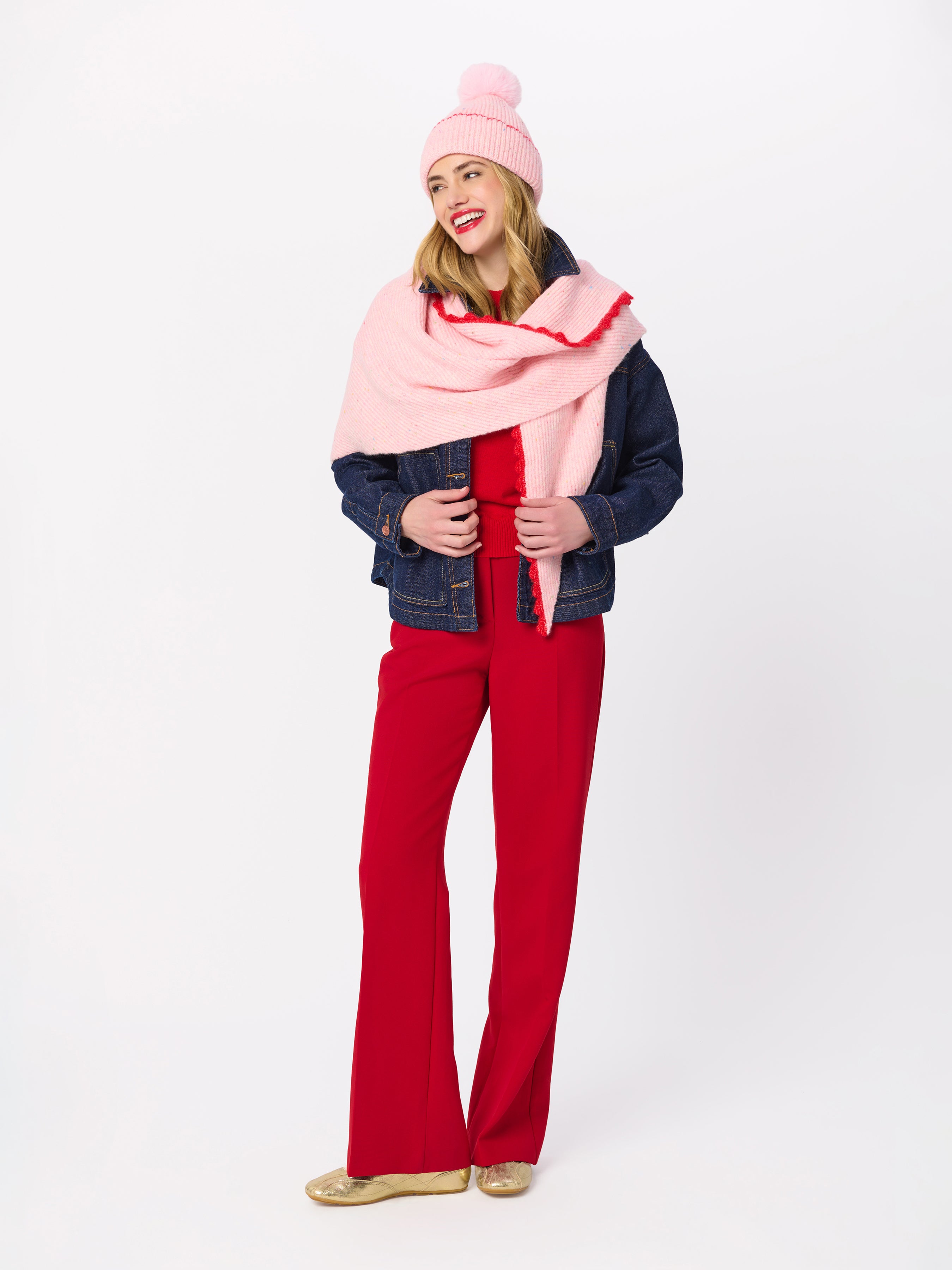 Shiraleah Kendra Triangle Scarf BLUSH / OS
